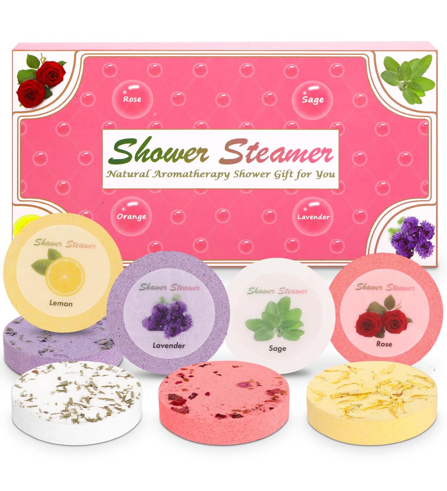Jemyda 8-Pack Shower Steamers for Women - White Sage Lemon Lavender Rose Aromatherapy Shower Bombs for Relaxation and Purifying Experience - Buy Online on GoSupps.com