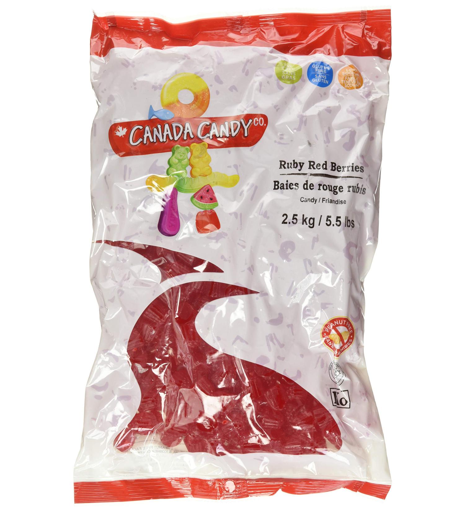 CANADA CANDY Ruby Red Berries Raspberry 2.5 Kilogram - Buy Online on GoSupps.com
