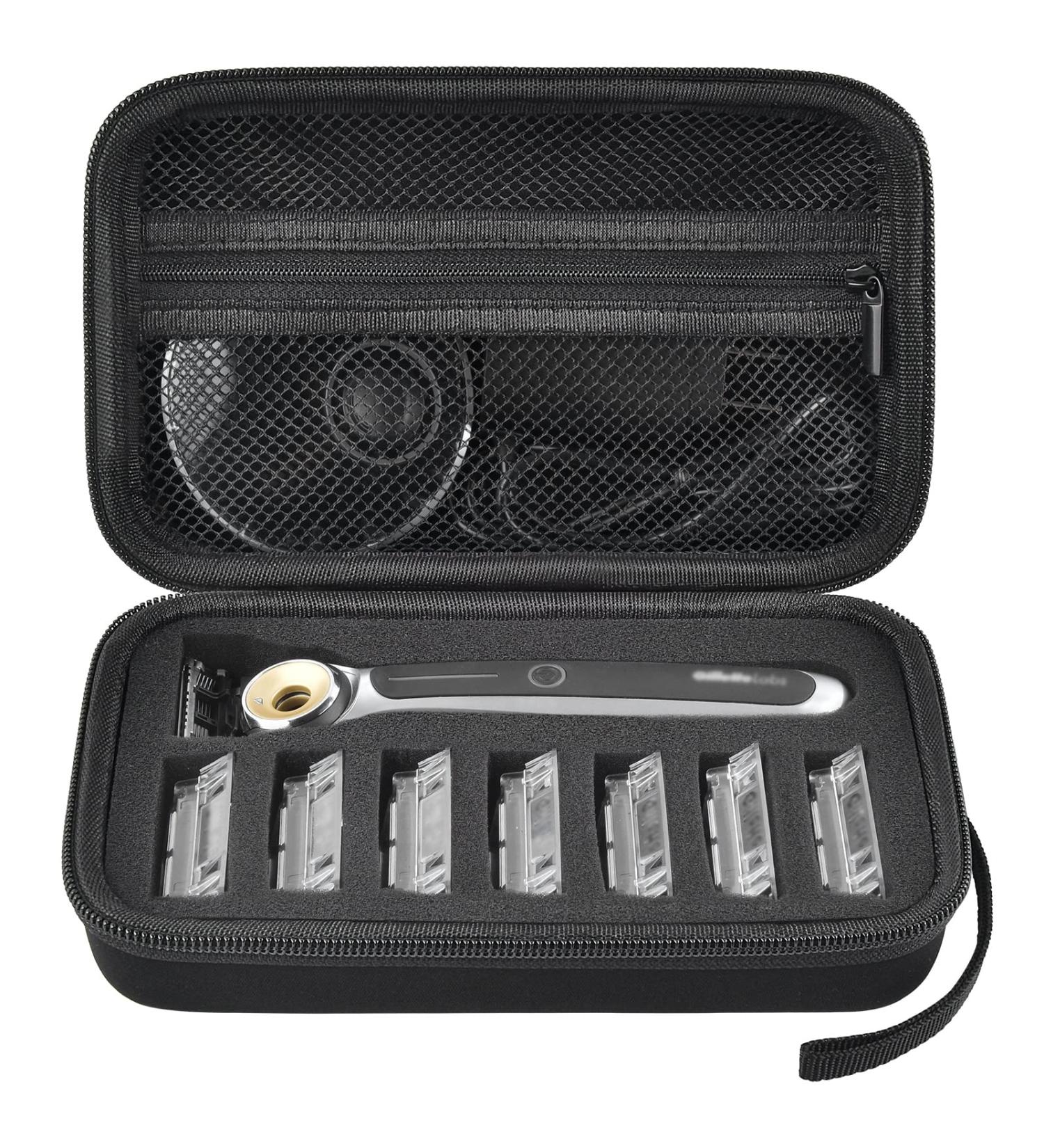 Travel Case Compatible with Gillette Heated Razor for Men Starter Shave Kit Storage Holder for Blade Refills Clipper Guards Charging Dock and Accessories-Black(Box Only) - Buy Online on GoSupps.com