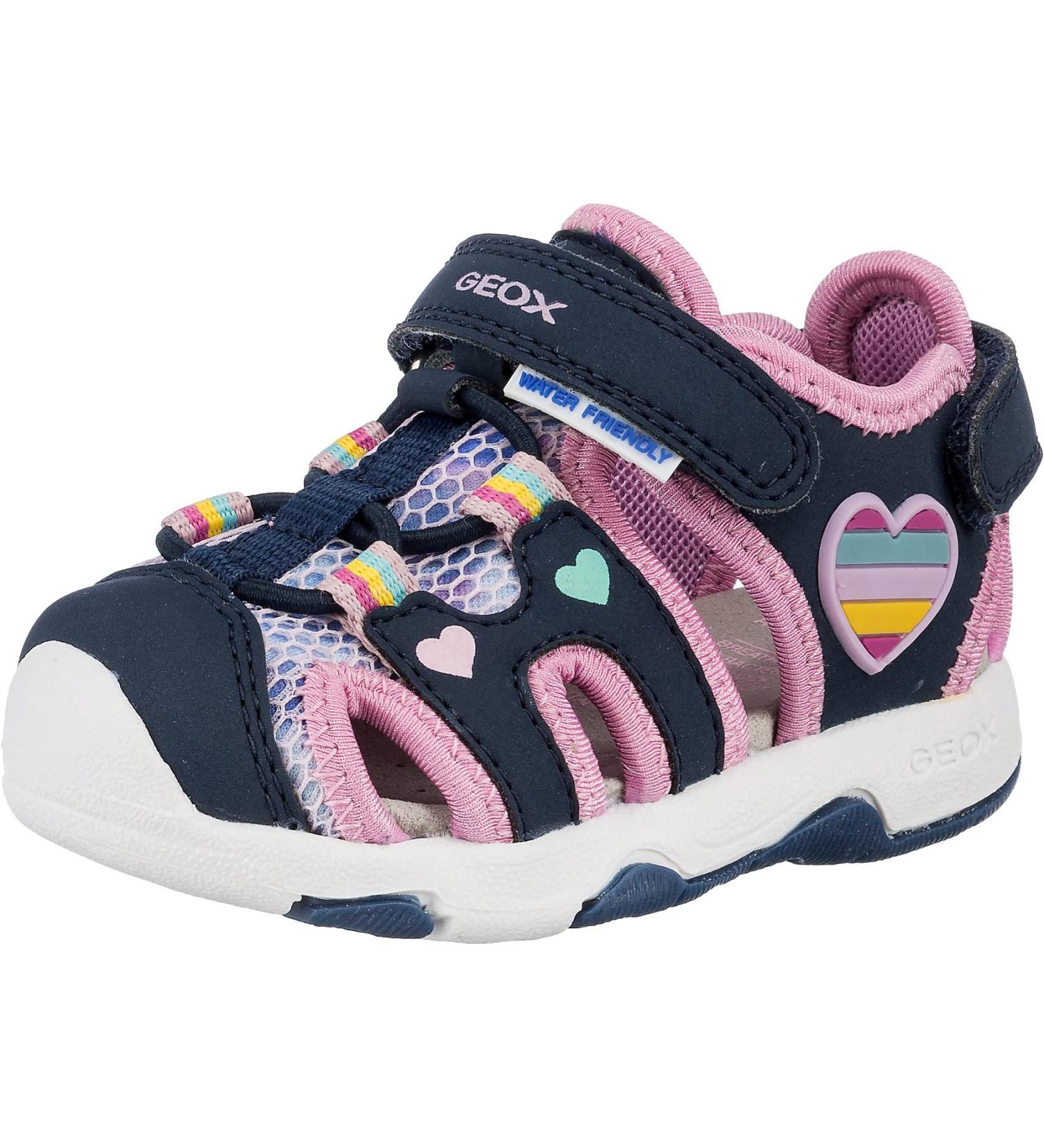 Geox Baby Girl's B Sandal Multy 7 UK - Navy Multicolor | Cute and Comfortable Shoes for Little Feet - Buy Online on GoSupps.com