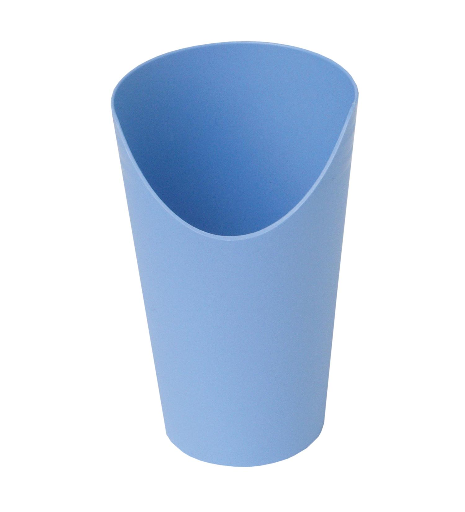 Sani-Alt drinking cup with nose cutout Color: light blue