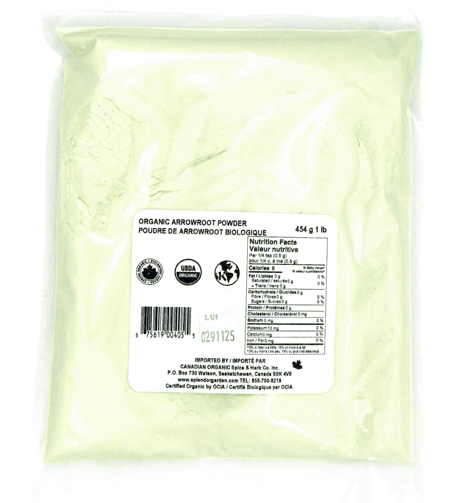 Splendor Garden Organic Arrowroot Powder - 454 g - Buy Online on GoSupps.com