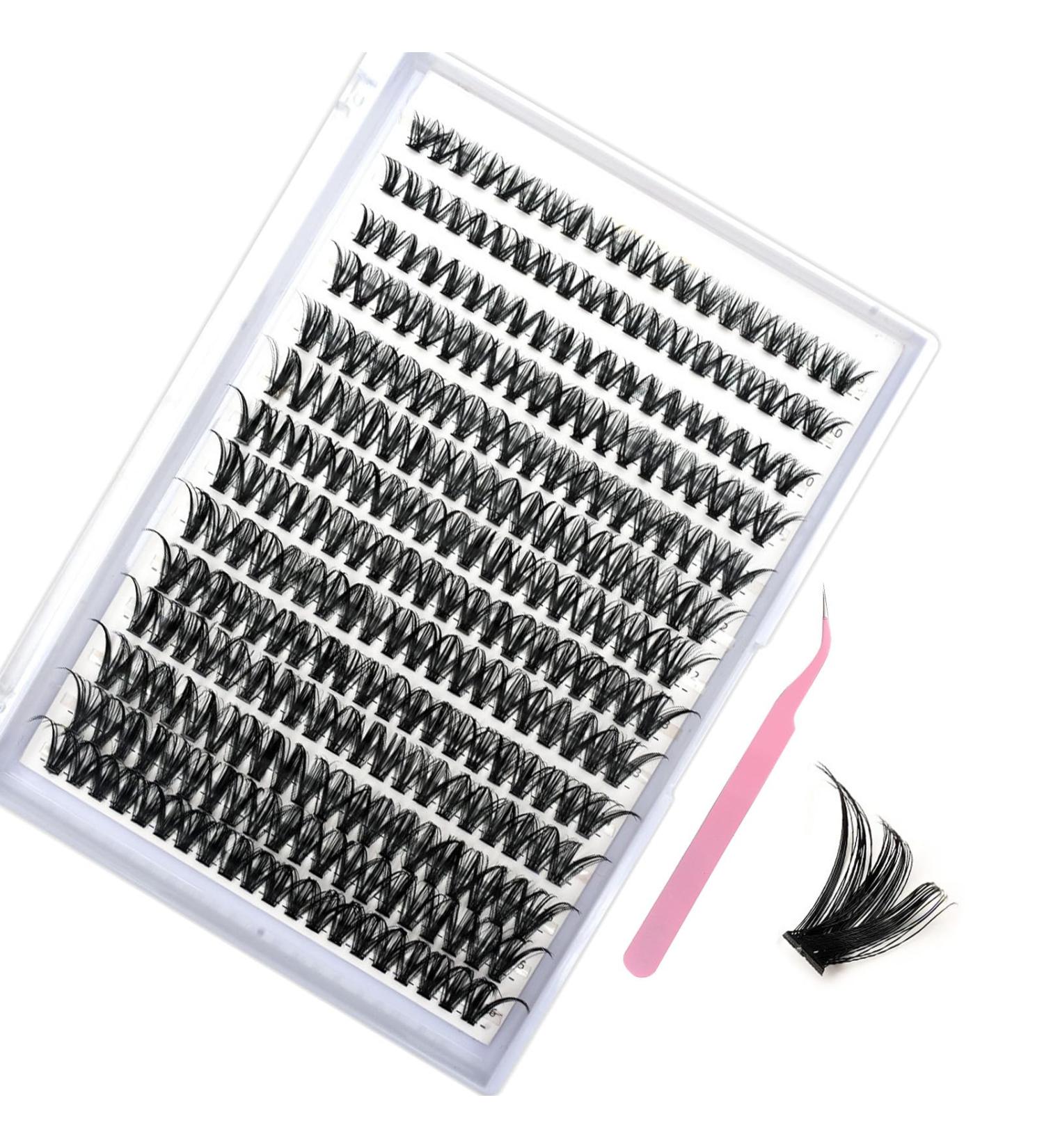Shop Glue-Free 60D-D-9-16MIX Lash Clusters - Ayido 200 Individual False Eyelashes for DIY Extensions at Home | International Shipping Available - Buy Online on GoSupps.com