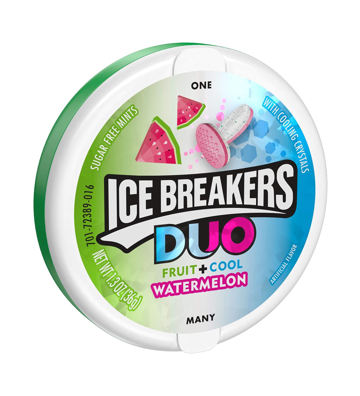 ICE Breakers Duo Sugar Free Mints Watermelon 1.3 Ounce - Buy Online on GoSupps.com