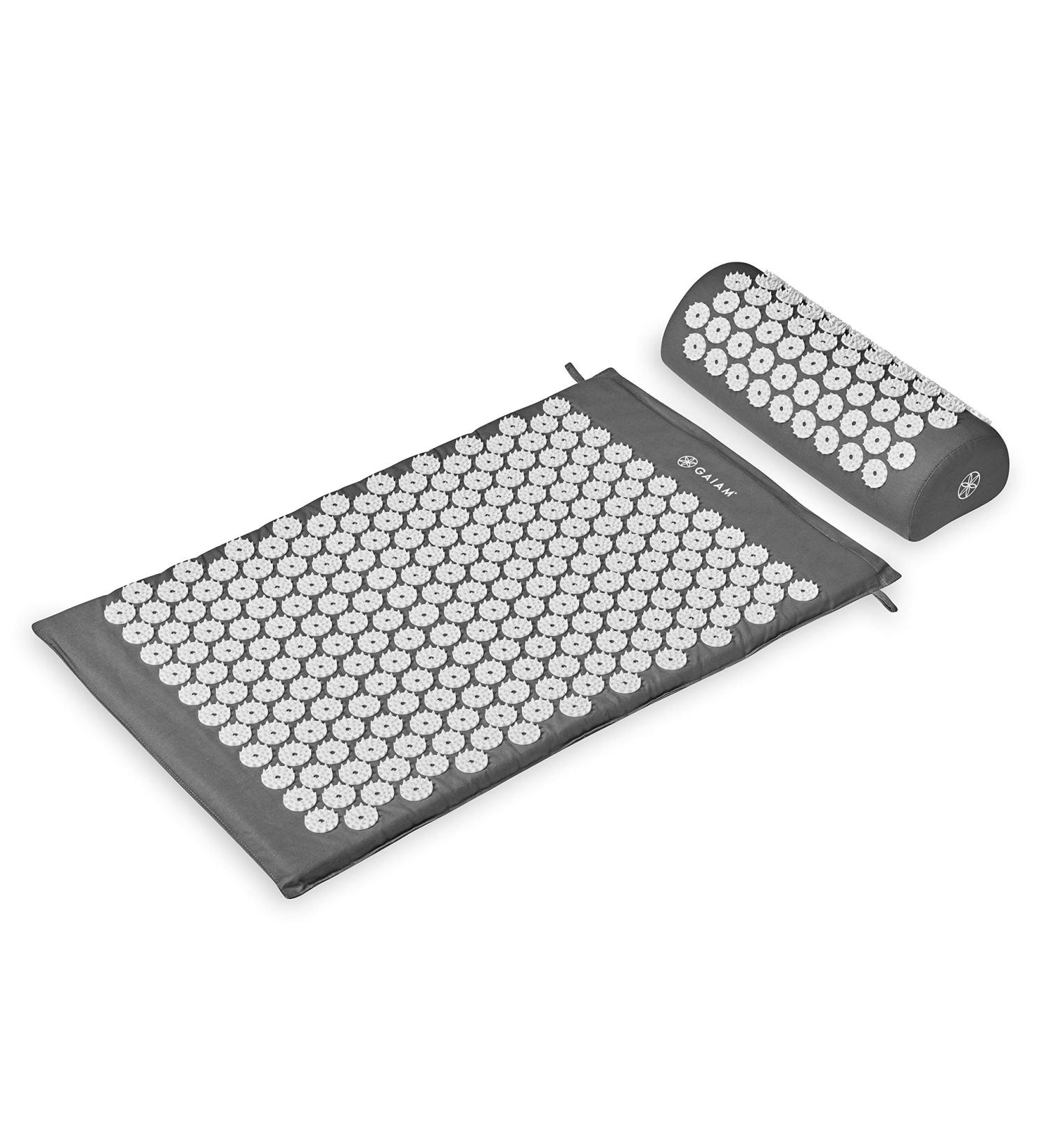 Gaiam Acupressure Mat & Pillow Set | Acupuncture Massage for Sciatic Pain Muscle Tension Fibromyalgia Relief Neck & Back Pain Migraines & Insomnia - Buy Online on GoSupps.com