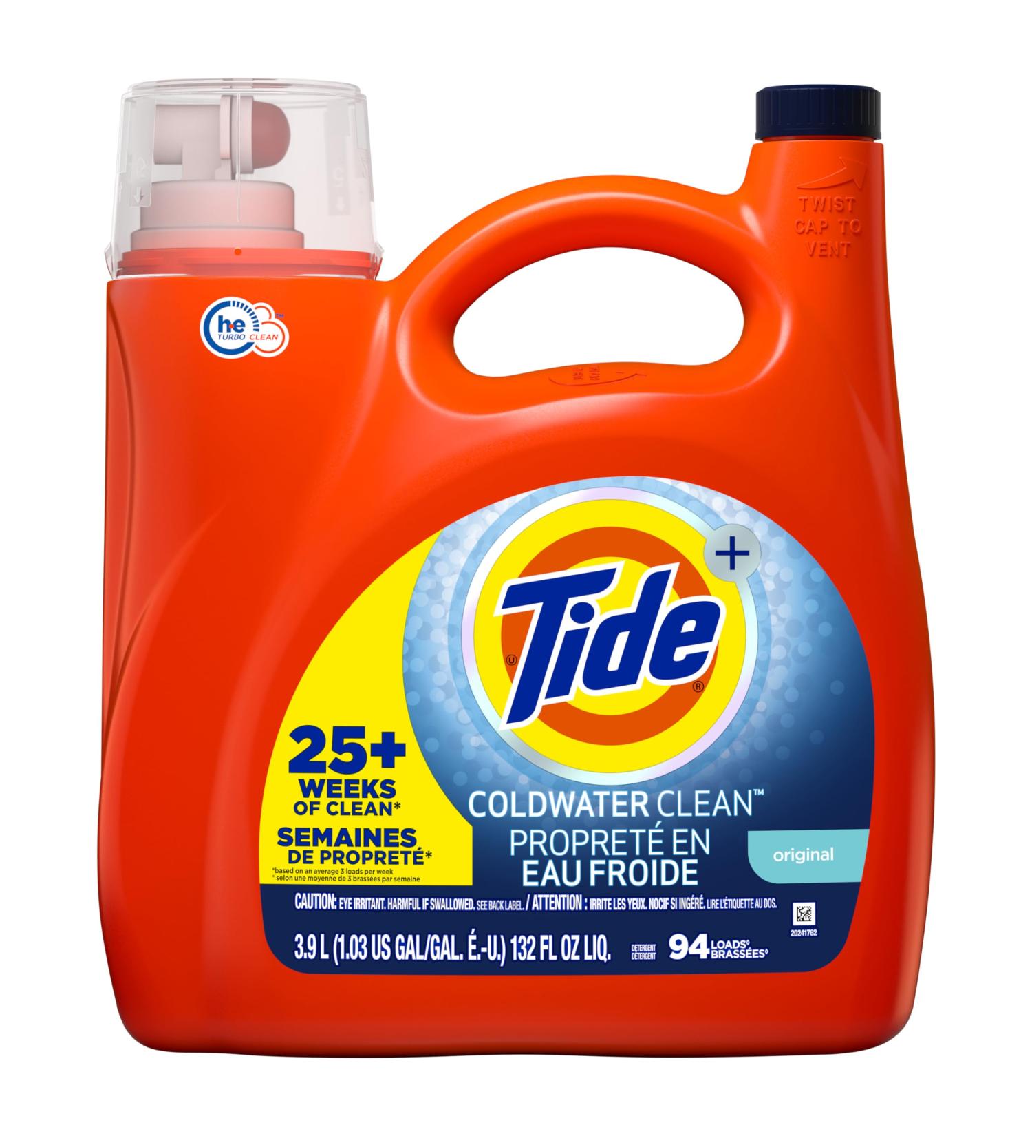 Tide Coldwater Clean Fresh HE Turbo Clean Liquid Laundry Detergent 3.9L 94 loads 3.9 l (Pack of 1) - Buy Online on GoSupps.com