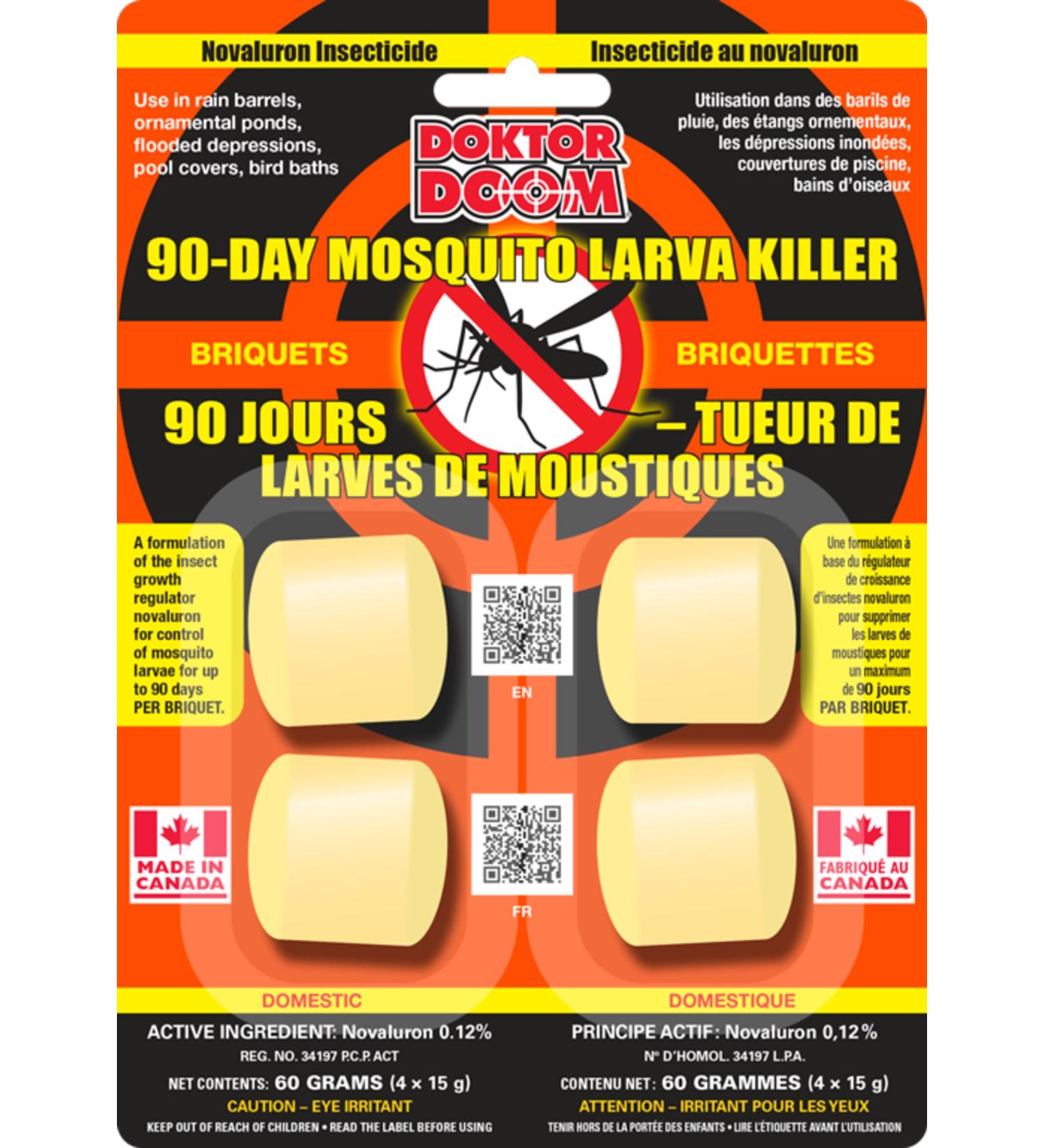 Doktor Doom 90-Day Larva Killer Mosquito/Insect Briquets/Dunks 4-pk - Buy Online on GoSupps.com