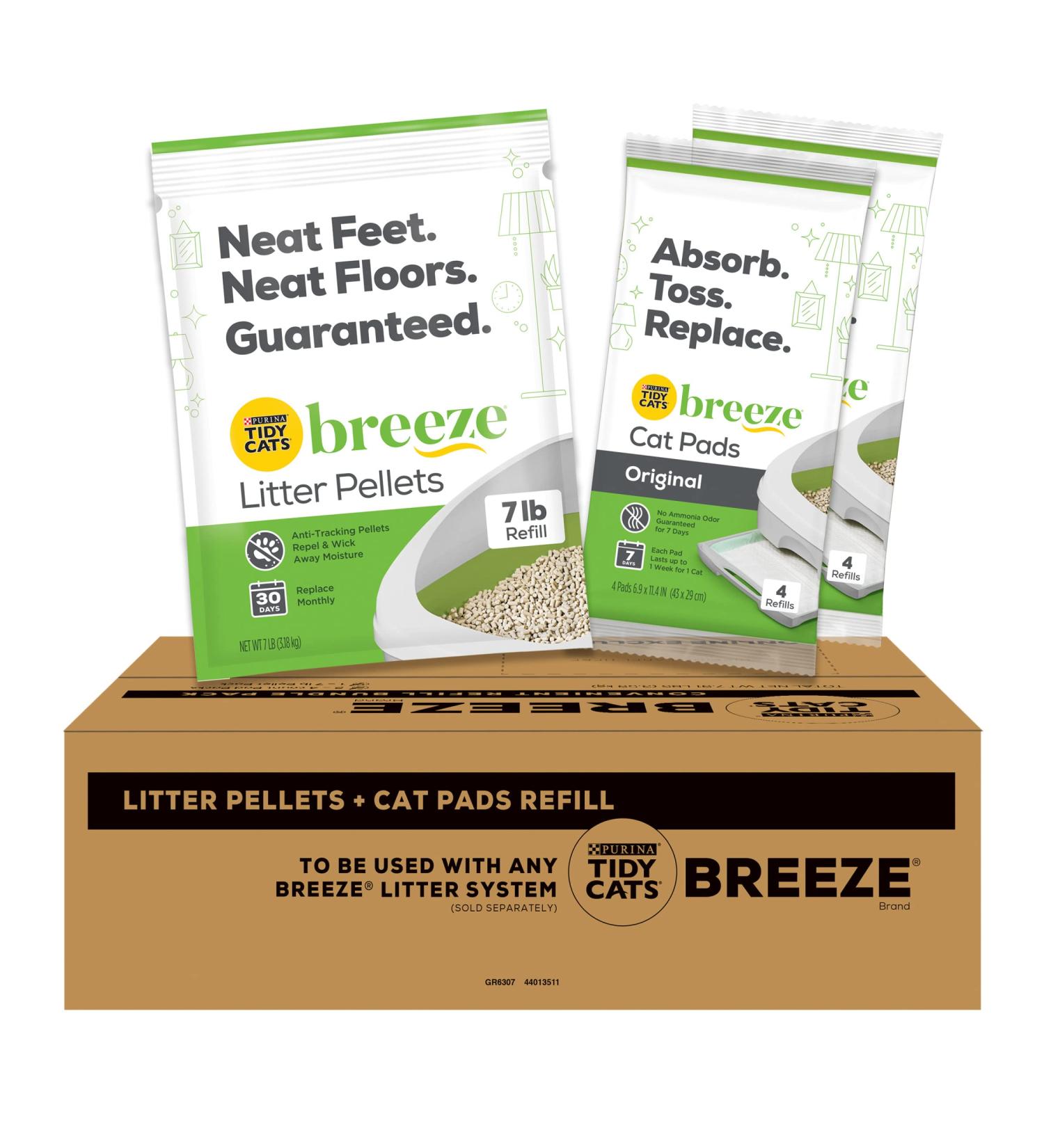 Purina Tidy Cats Breeze Litter System Bundle - Pads & Pellets 7lb Pouch + 8ct Refills - Buy Online on GoSupps.com