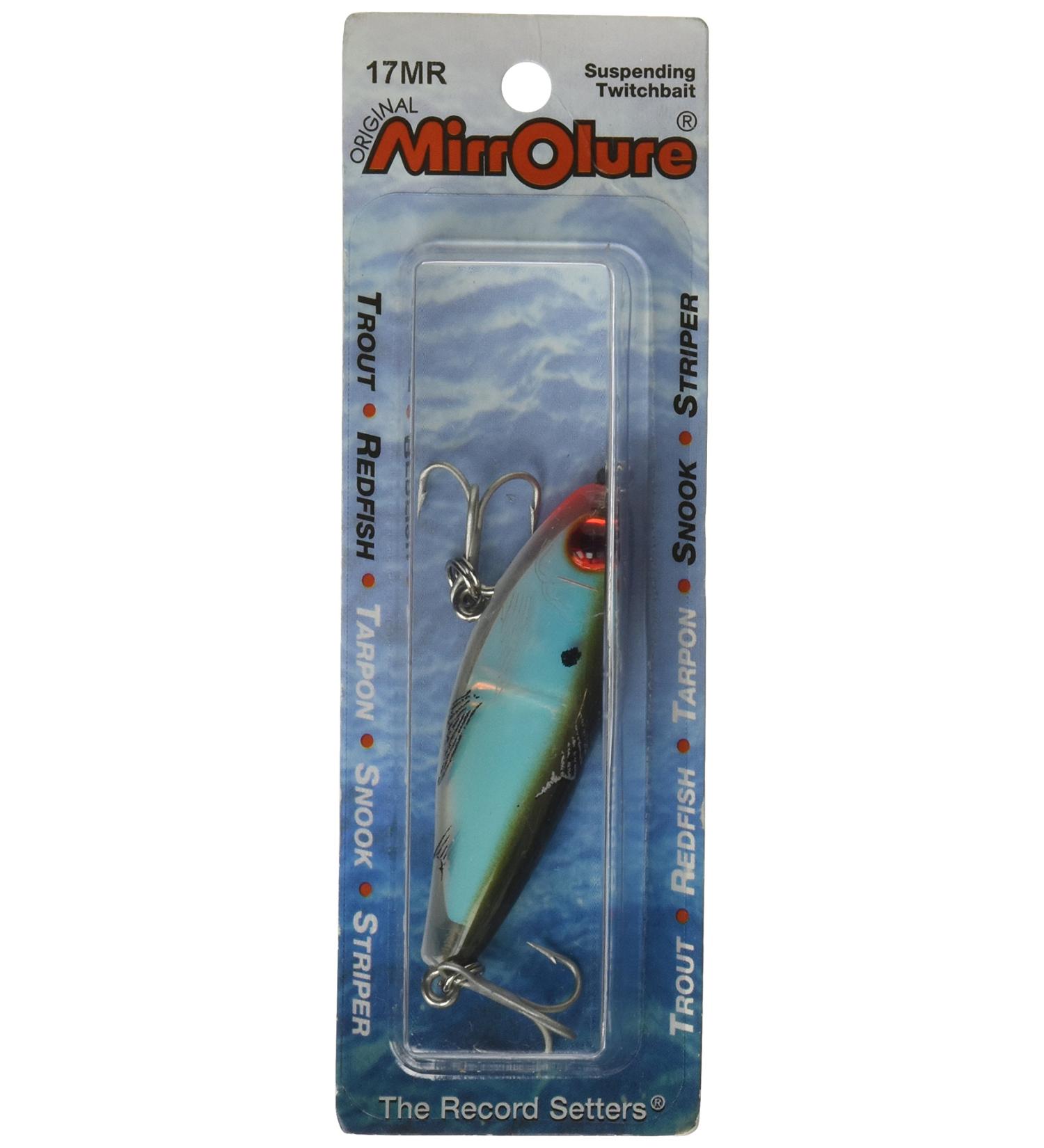 MirrOLure Mirrolure 17 Mr Mirrodine Suspend Twitchbait Silver 25 8 in 3 Oz Green Bk/White/Silve 2 5/8in 3/8 oz
