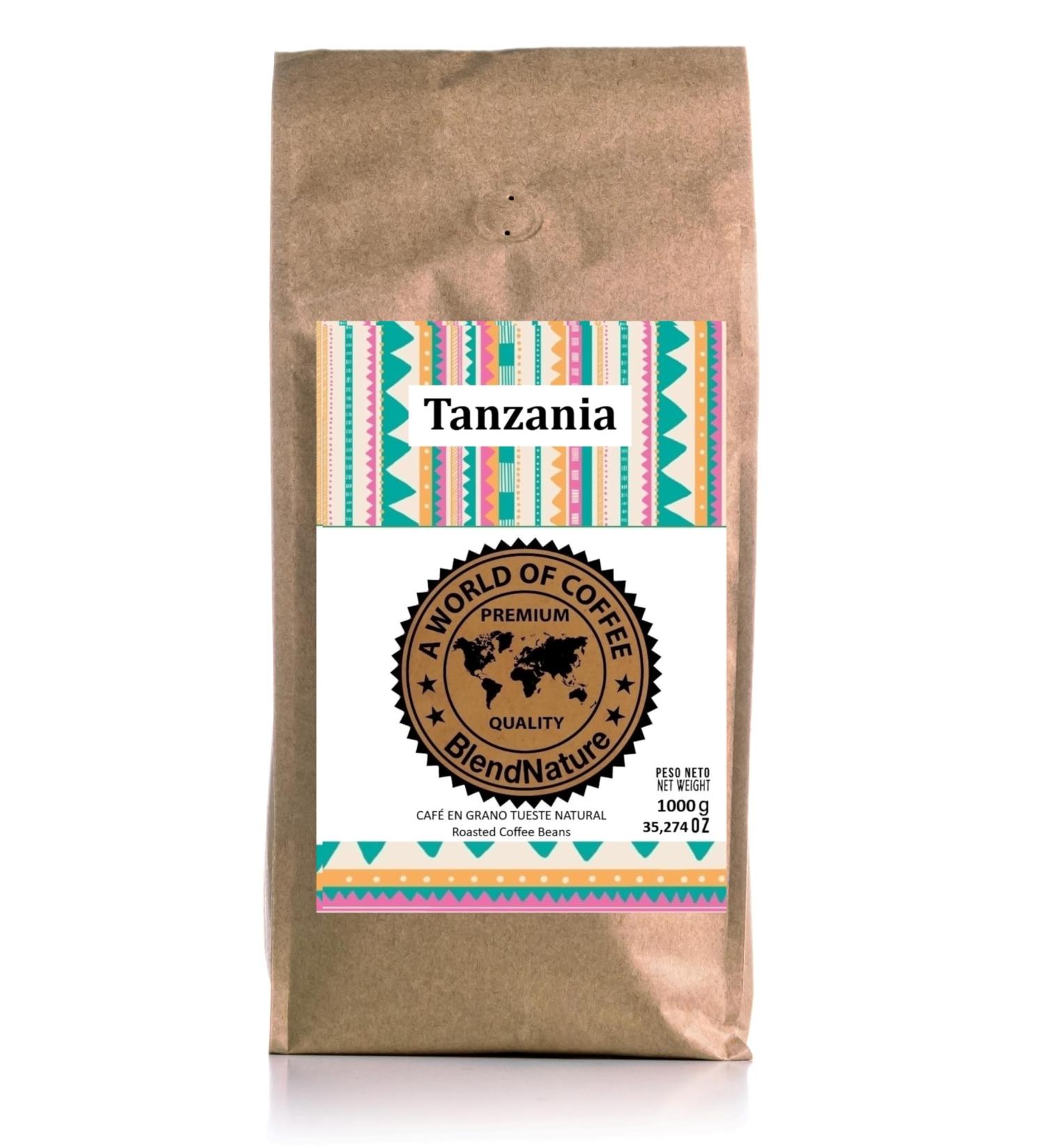 Caf en grains de Tanzanie 1kg provenant des hauts plateaux du Kilimandjaro saveur intense et ar me fruit