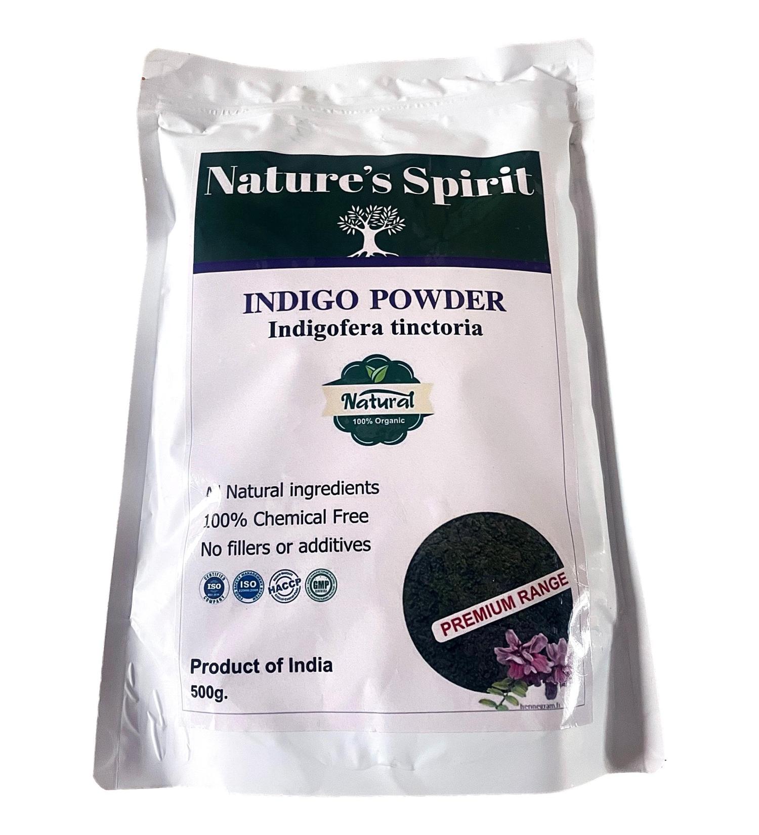 Indigo Powder 100% Natural Hair Dye XXL Size 500g for Dark Brown to Black Hair - Must Use with Henna - 500g Pack - Buy Online on GoSupps.com