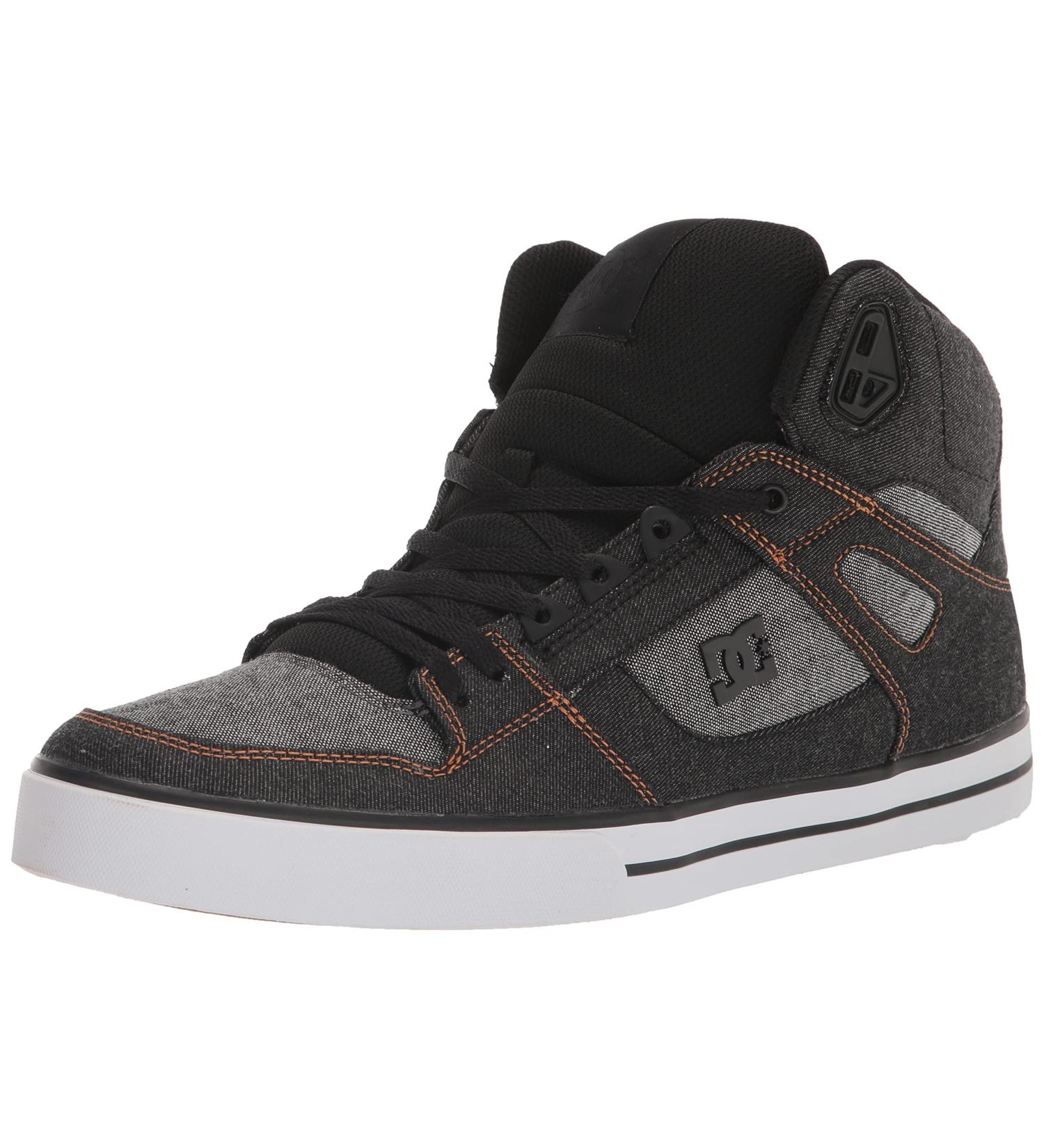DC Men's Pure High Top WC Skate Shoes 13 - Black/Armor/Black | Casual Sneakers - Buy Online on GoSupps.com