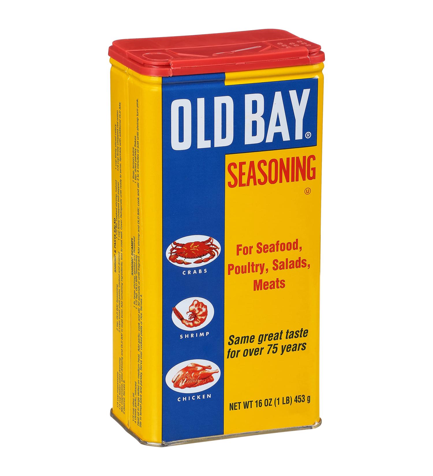 OLD BAY Seasoning 16 oz - Authentic 1lb Tin Can with 18 Spices for Crabs, Shrimp, Poultry & Fries - Buy Online on GoSupps.com
