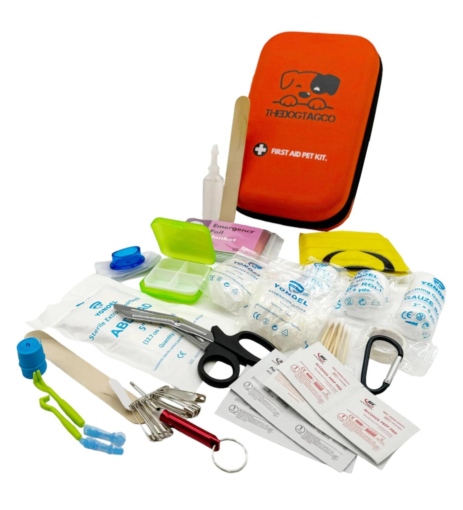 TheDogTagCo DOG FIRST AID KIT - Over 40 Health Supplies - Compact & Portable - Be Prepared for Any Pet Emergency - Buy Online on GoSupps.com