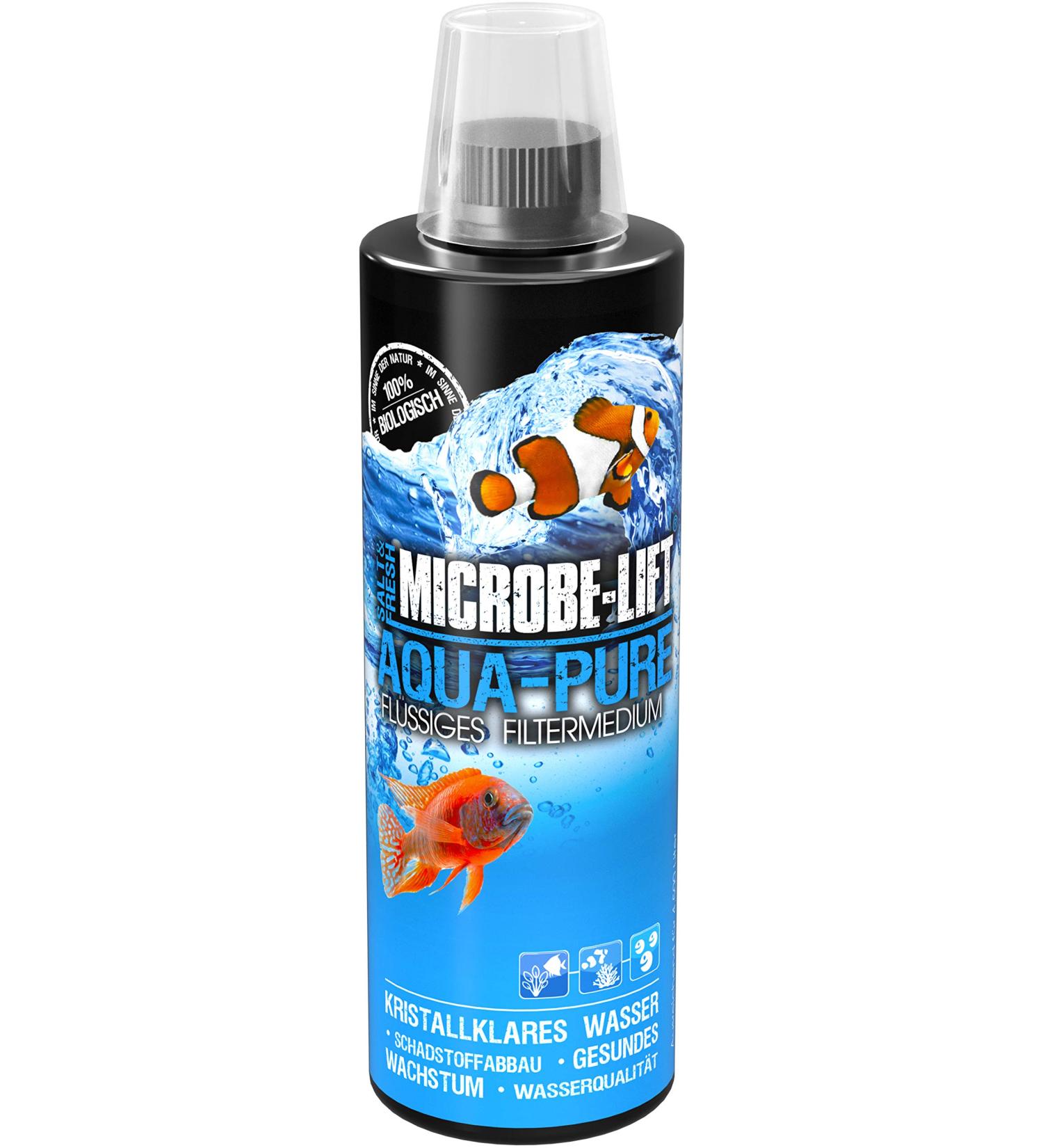 Microbe-Lift Aqua-Pure 473ml - Organic Liquid Filter Medium for Clear Aquarium Water | Sea & Freshwater Treatment - Buy Online on GoSupps.com