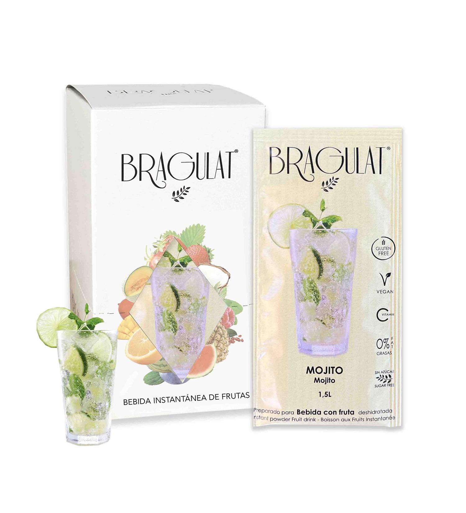  BRAGULAT BRAGULAT Mojito Flavored Fruit Drink | Instant Powdered Drinks and Refreshments | Sugar-Free Flavors with Fruit Vitamin C and B12 | Mojito Flavored Water | 15 Sachets - Buy Online on GoSupps.com