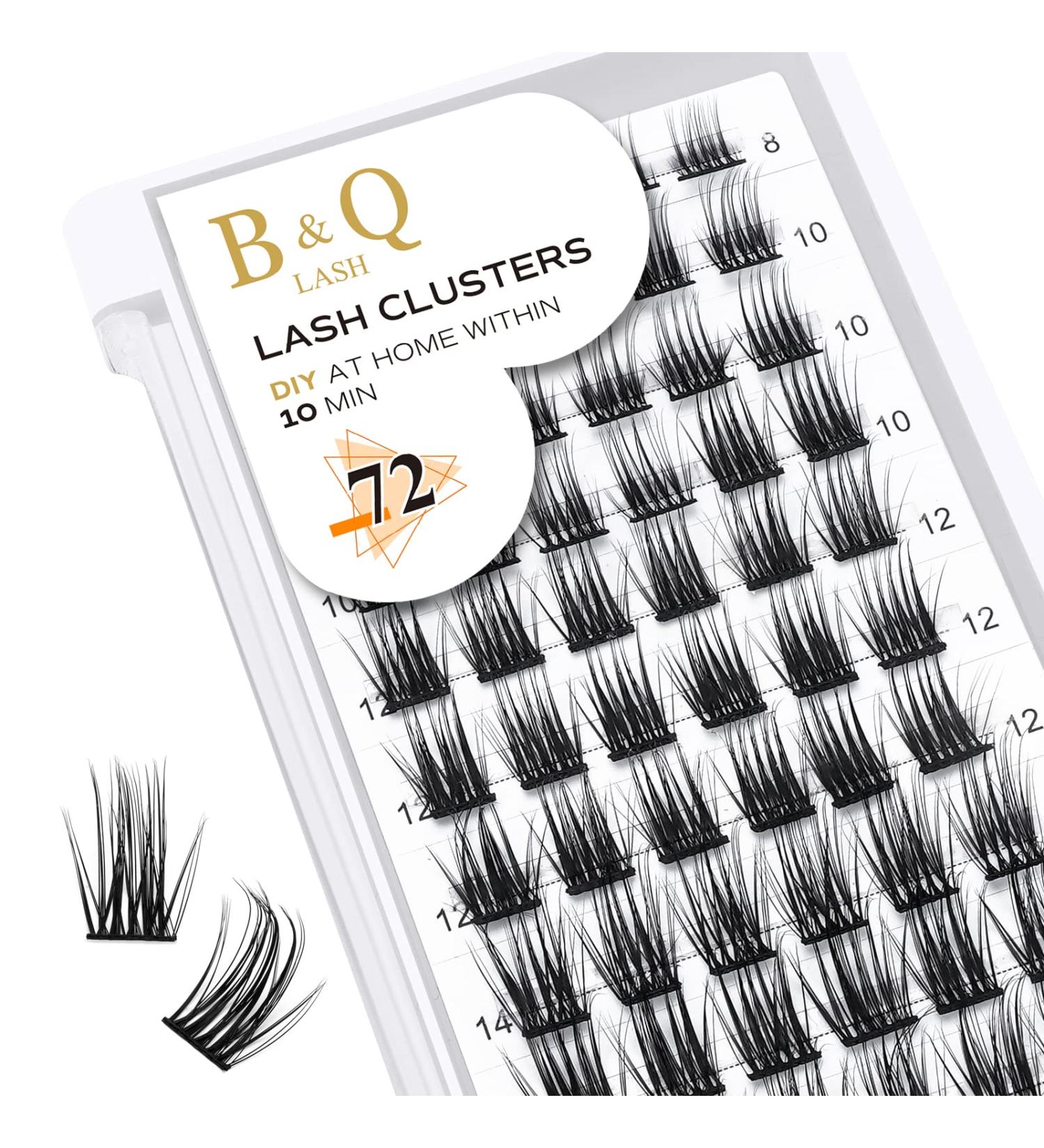 Eyelashes 72 PCs - B&C DIY Individual Reusable Wispy Fluffy Extensions for Beginners - D-8-16 Mix B36 - Buy Online on GoSupps.com