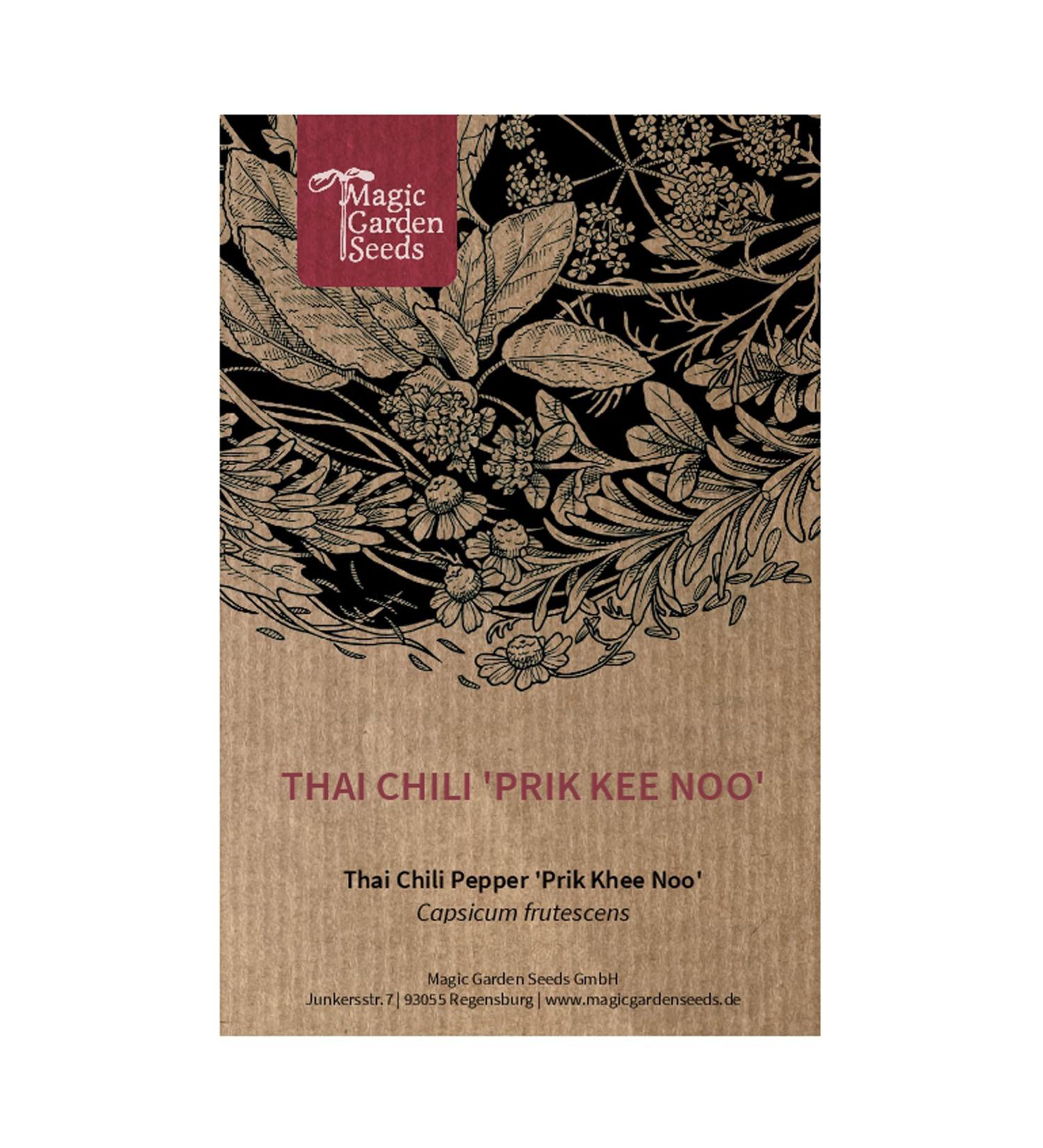  Magic Garden Seeds Thai chili pepper Prik Kee Noo Capsicum frutescens approx 10 seeds - Buy Online on GoSupps.com