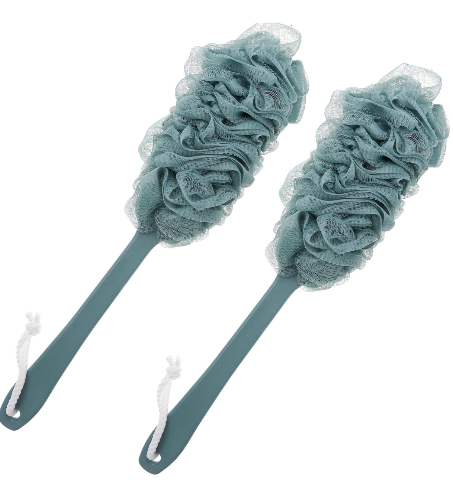 Long Handle Back Scrubber for Shower | Soft Nylon Mesh Exfoliating Brush | Bath Body Washer for Men, Women & Elderly - Buy Online on GoSupps.com