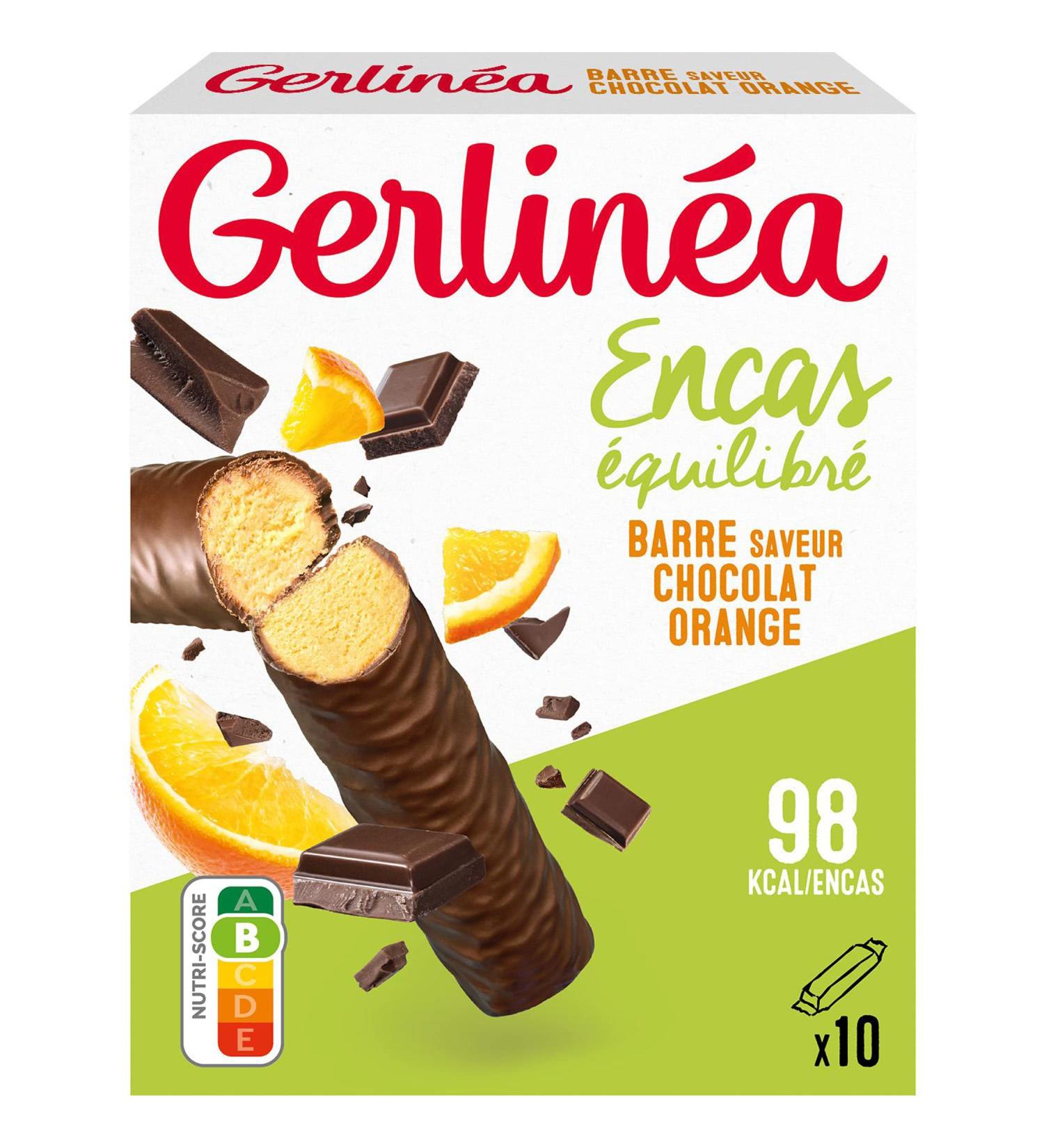 Gerlin a - Chocolate Orange Flavored Bars - Balanced Snack Rich in Protein - 206080 - 10 Units - Buy Online on GoSupps.com