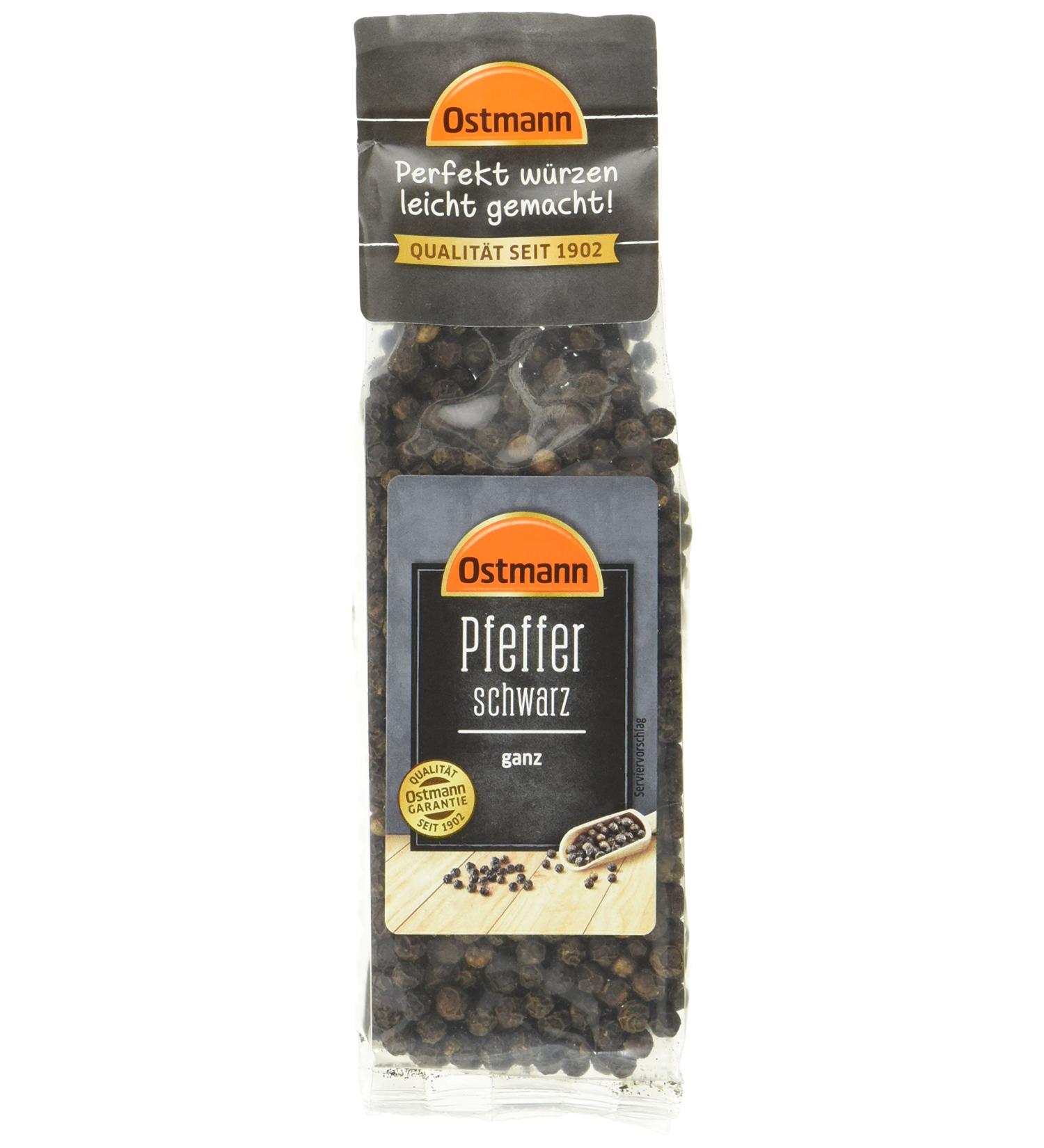 Ostmann Black Peppercorns (50g) - Premium Quality Spice for Global Cooking - 1 Pack - Buy Online on GoSupps.com