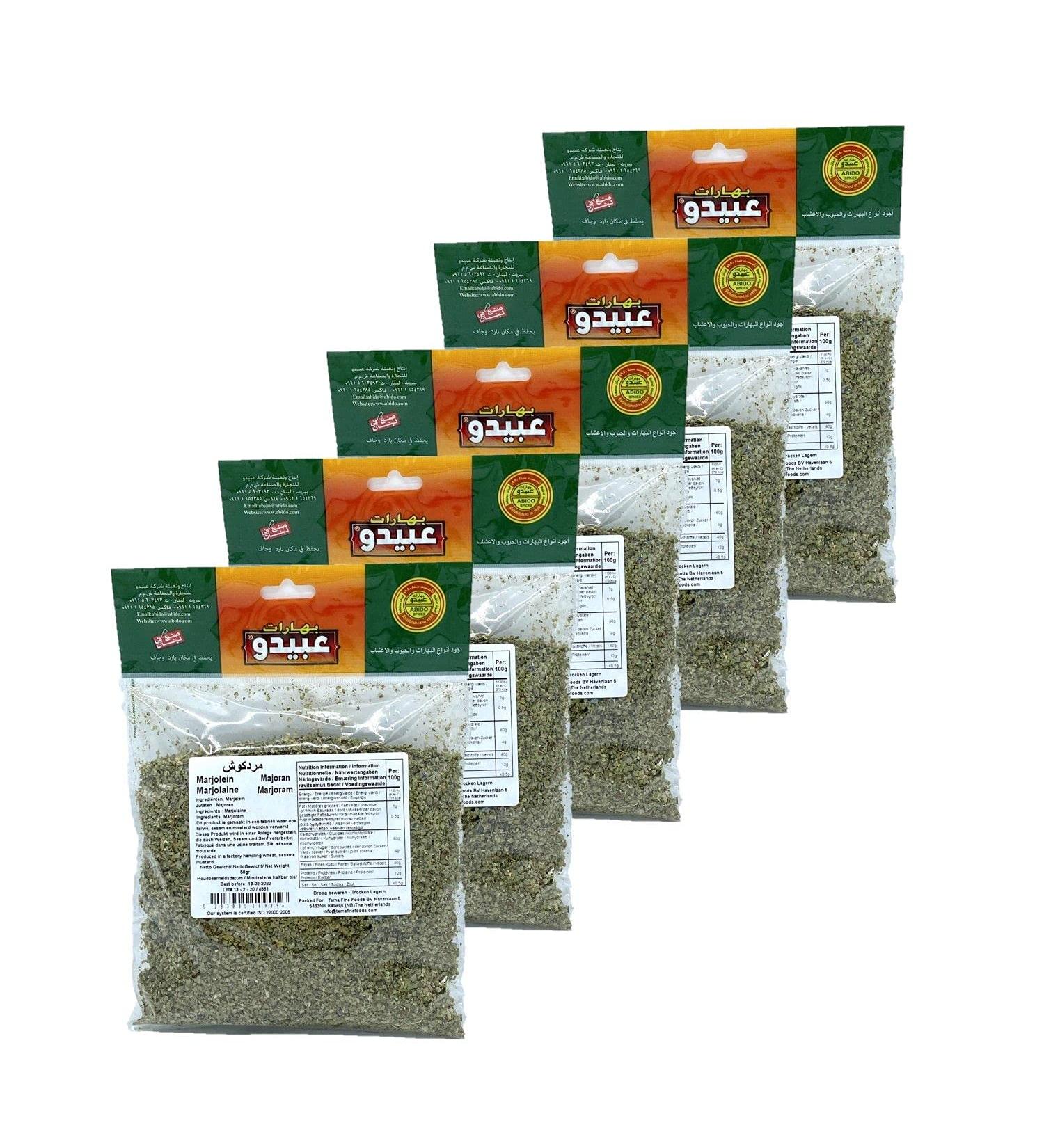 Abido Abido Marjoram Oregano Pack of 5 - 50 g Sachet