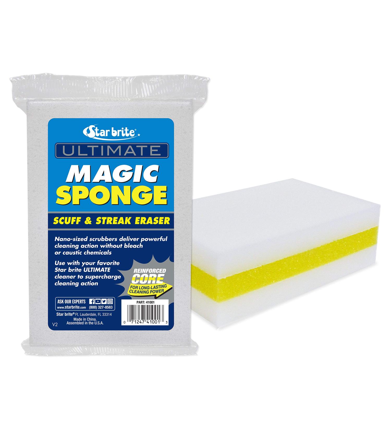 STAR BRITE Ultimate Magic Sponge - Boat Scuff Eraser Melamine Scrubber - 2 Pack | White Magic Eraser - Buy Online on GoSupps.com