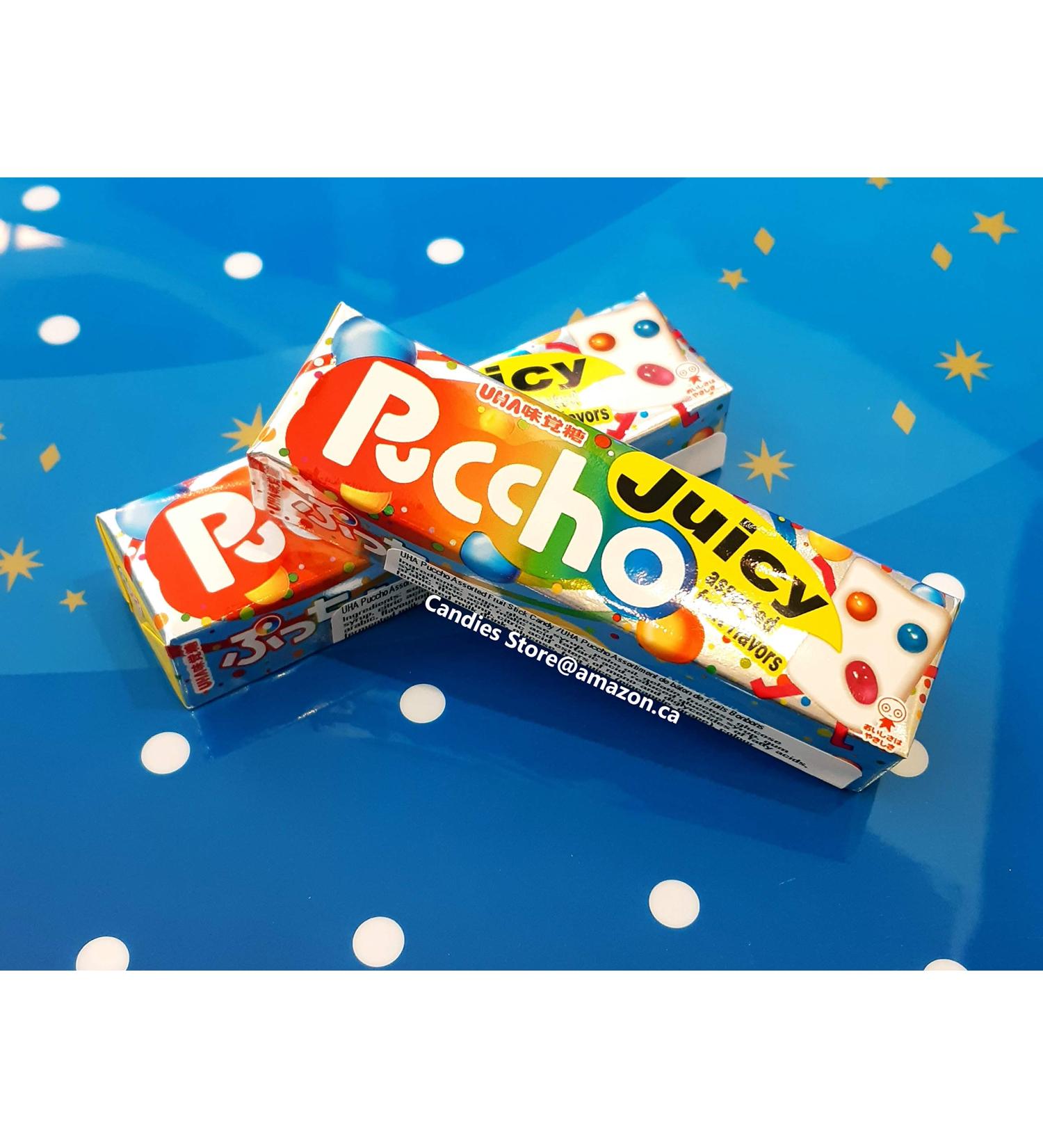 UHA Puccho Juicy Assorted Fruit Chewy Candy (2 packs)