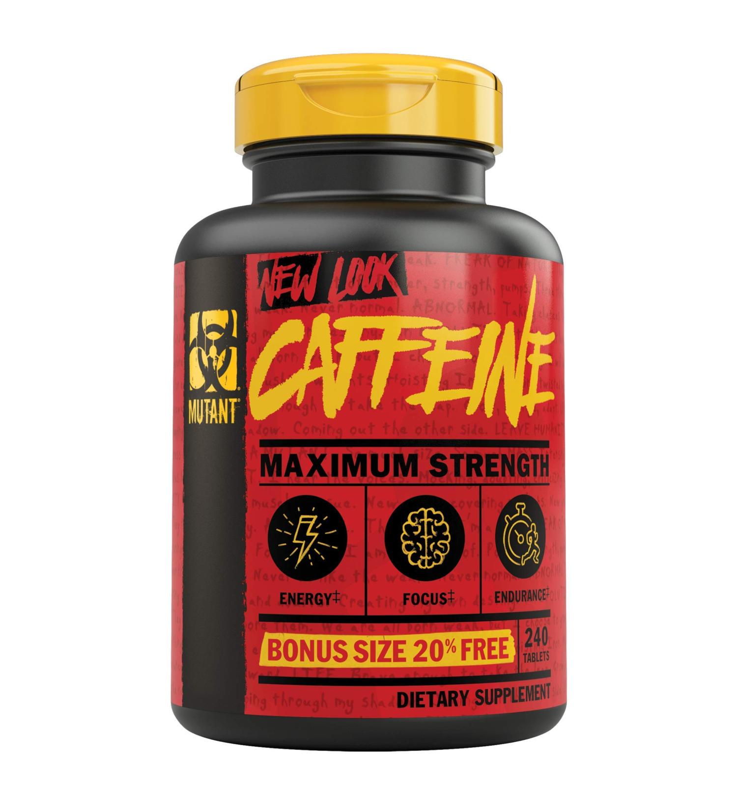 Mutant Caffeine - Pharmaceutical-Grade Energy Pills for Mental Alertness - 240 Tablets - Buy Online on GoSupps.com
