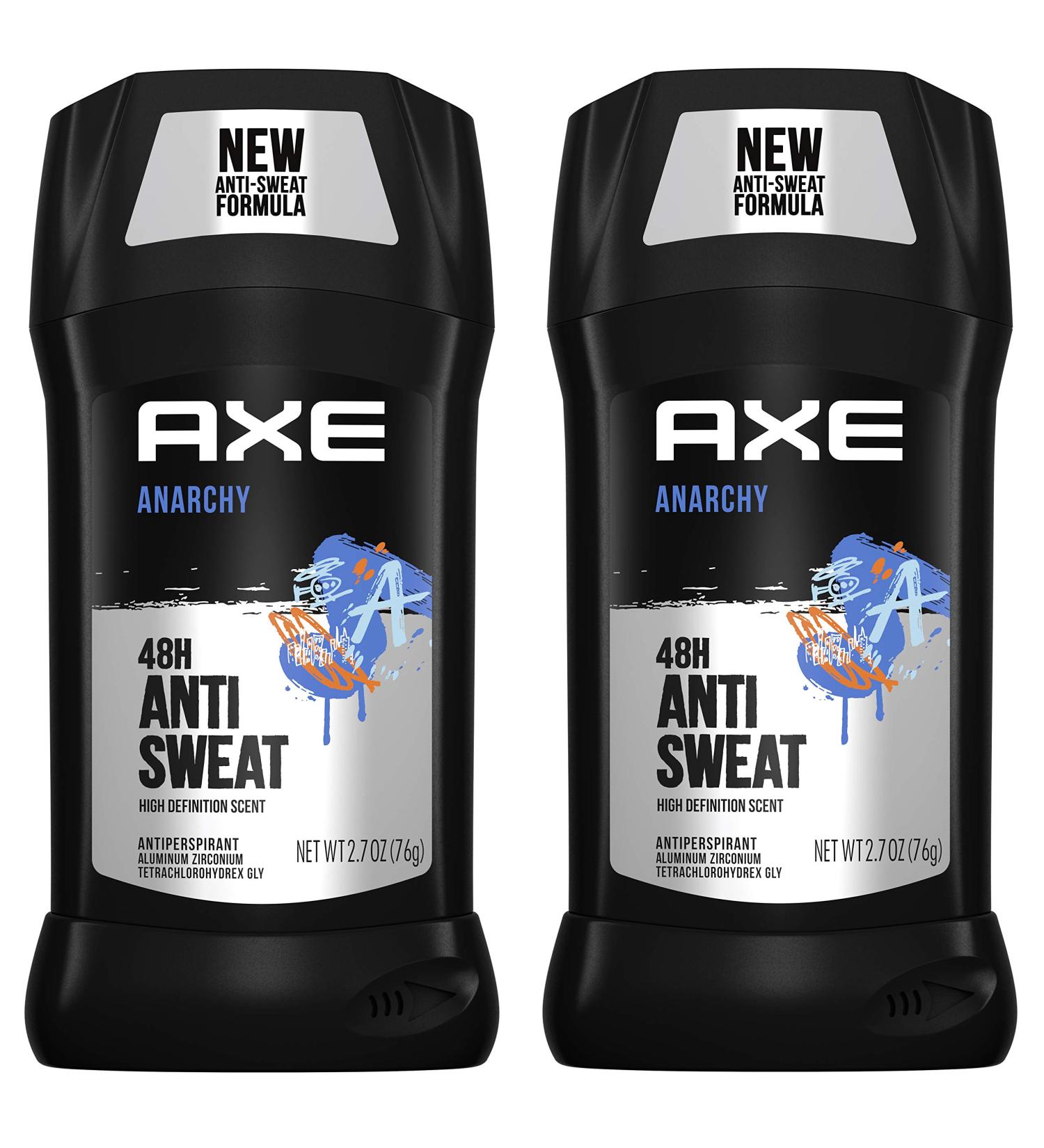 AXE Anarchy For Him 2.7oz Deodorant Stick for Men - Pack of 2 - Buy Online on GoSupps.com