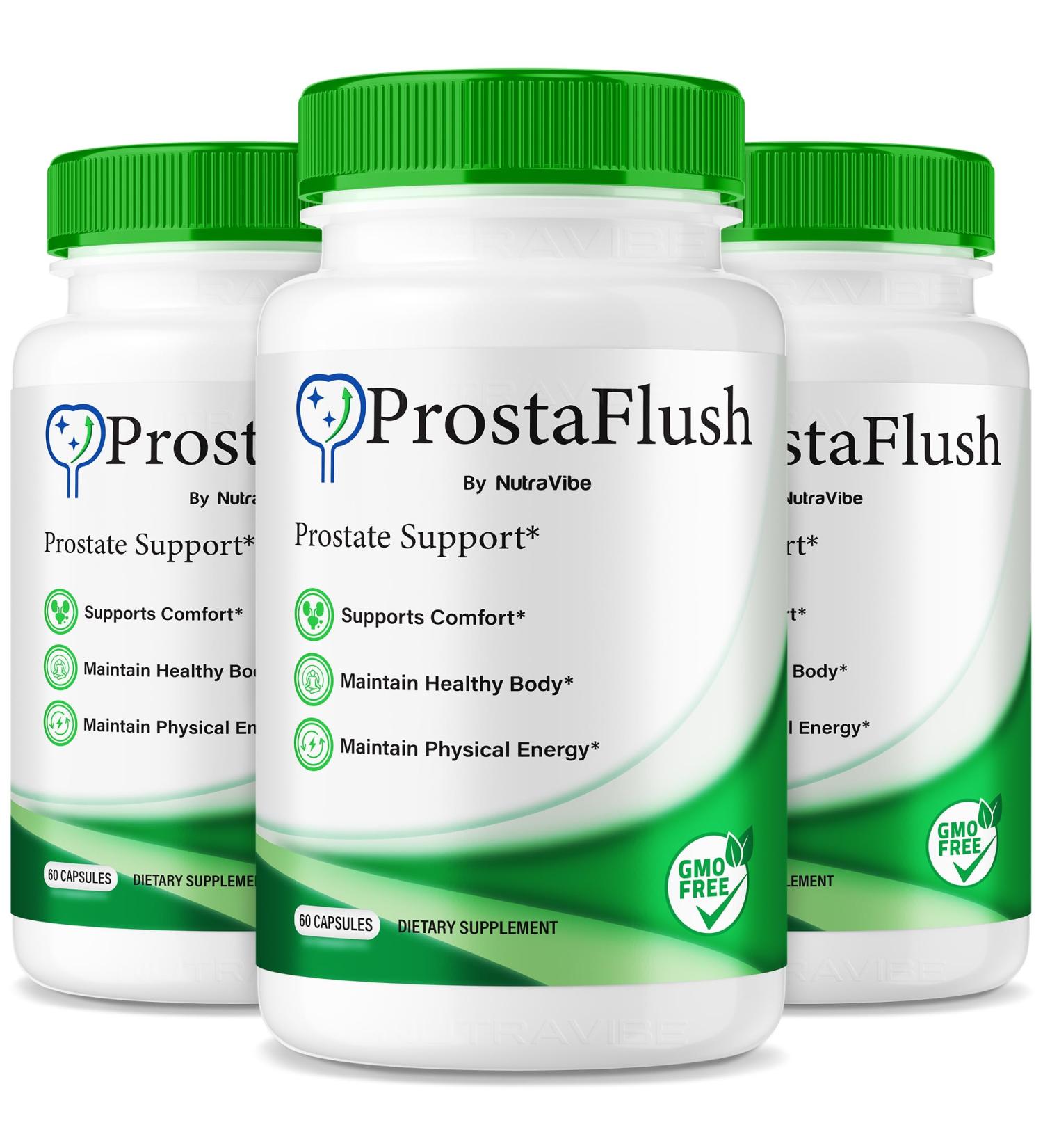 (3 Pack) ProstaFlush Capsules - Natural Prostate & Bladder Health Support Prosta Flush Pills for Healthy Urinary Flow Comfort & Peaceful Sleep | Easy-to-Swallow Premium Formula (180 Capsules) - Buy Online on GoSupps.com