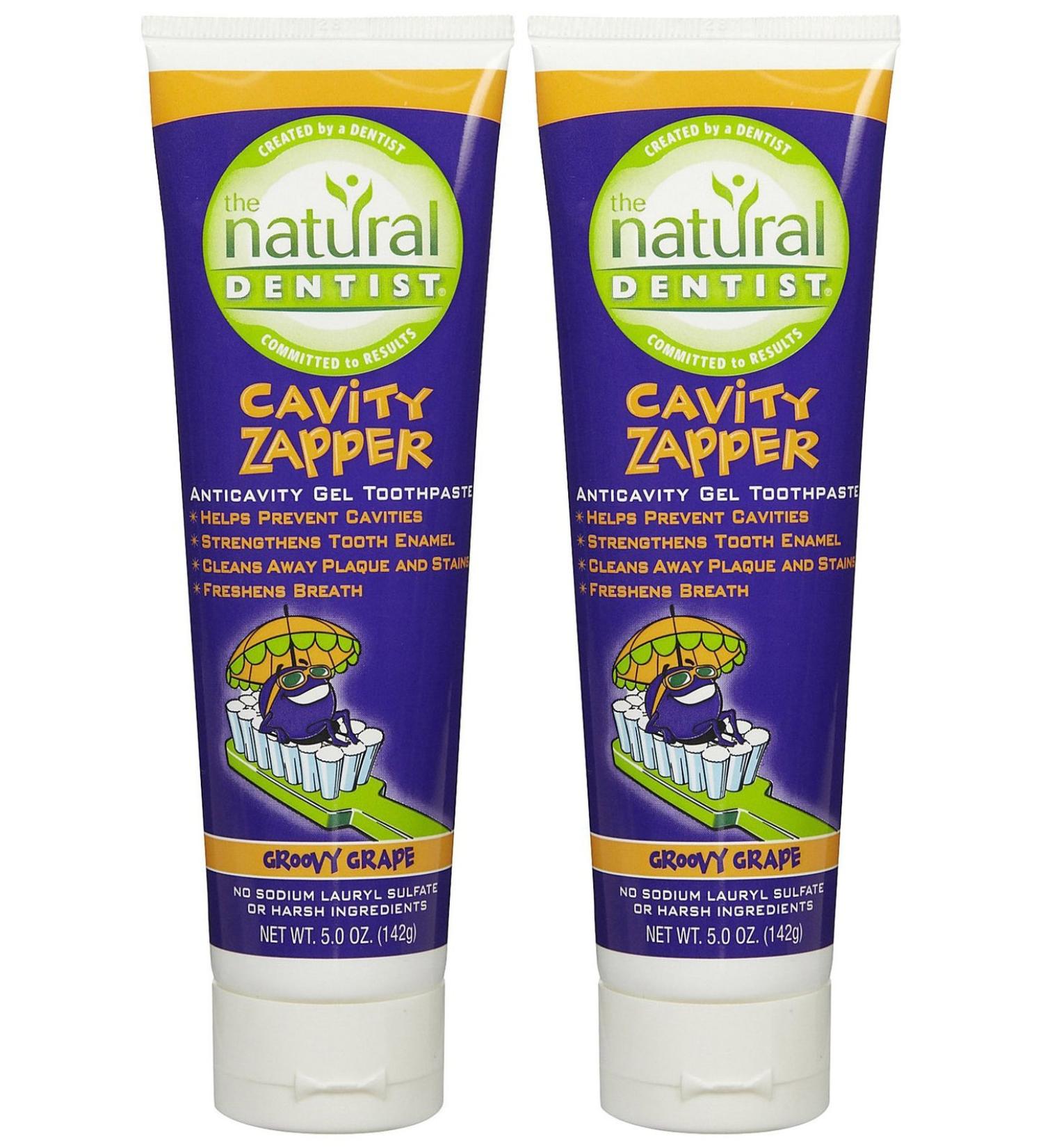 The Natural Dentist Anticavity Gel Toothpaste - 5 oz - Groovy Grape - 2 pk