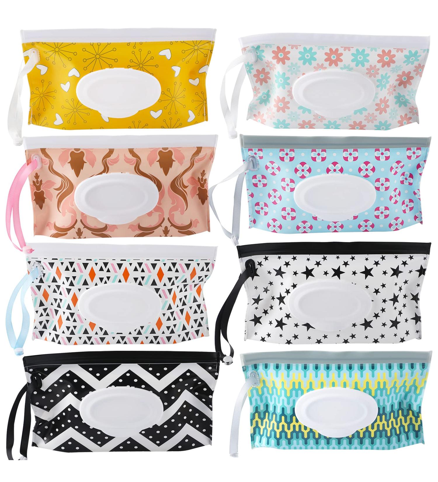 FEBSNOW 8 Pack Baby Wipes Dispenser - Portable & Reusable Wipes Case - Buy Online on GoSupps.com