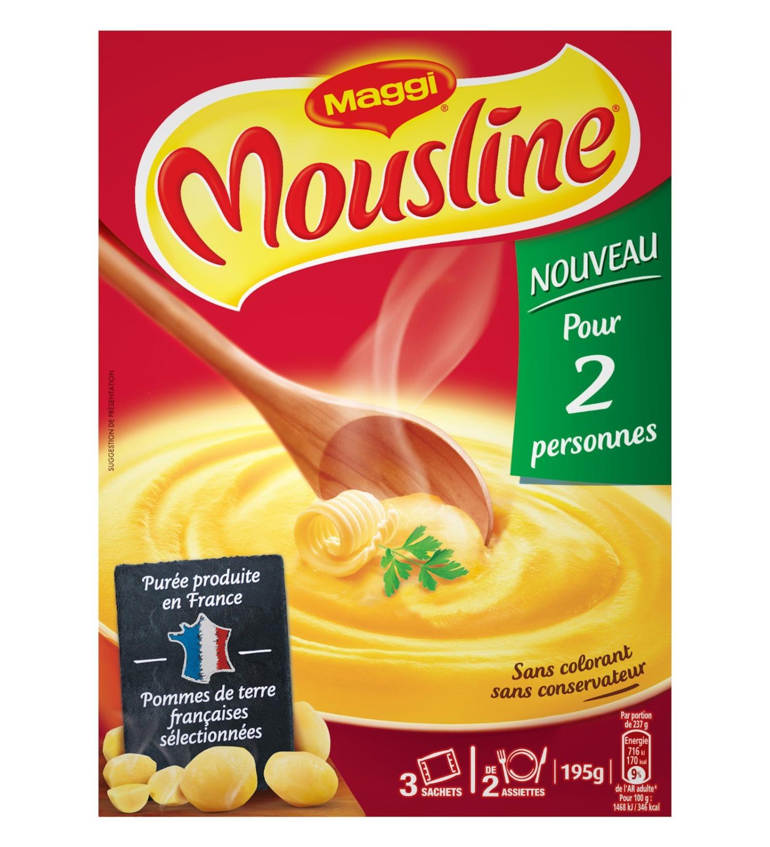 Maggi Mousline Plain Potato Puree (3 Sachets) 195g - Buy Online on GoSupps.com