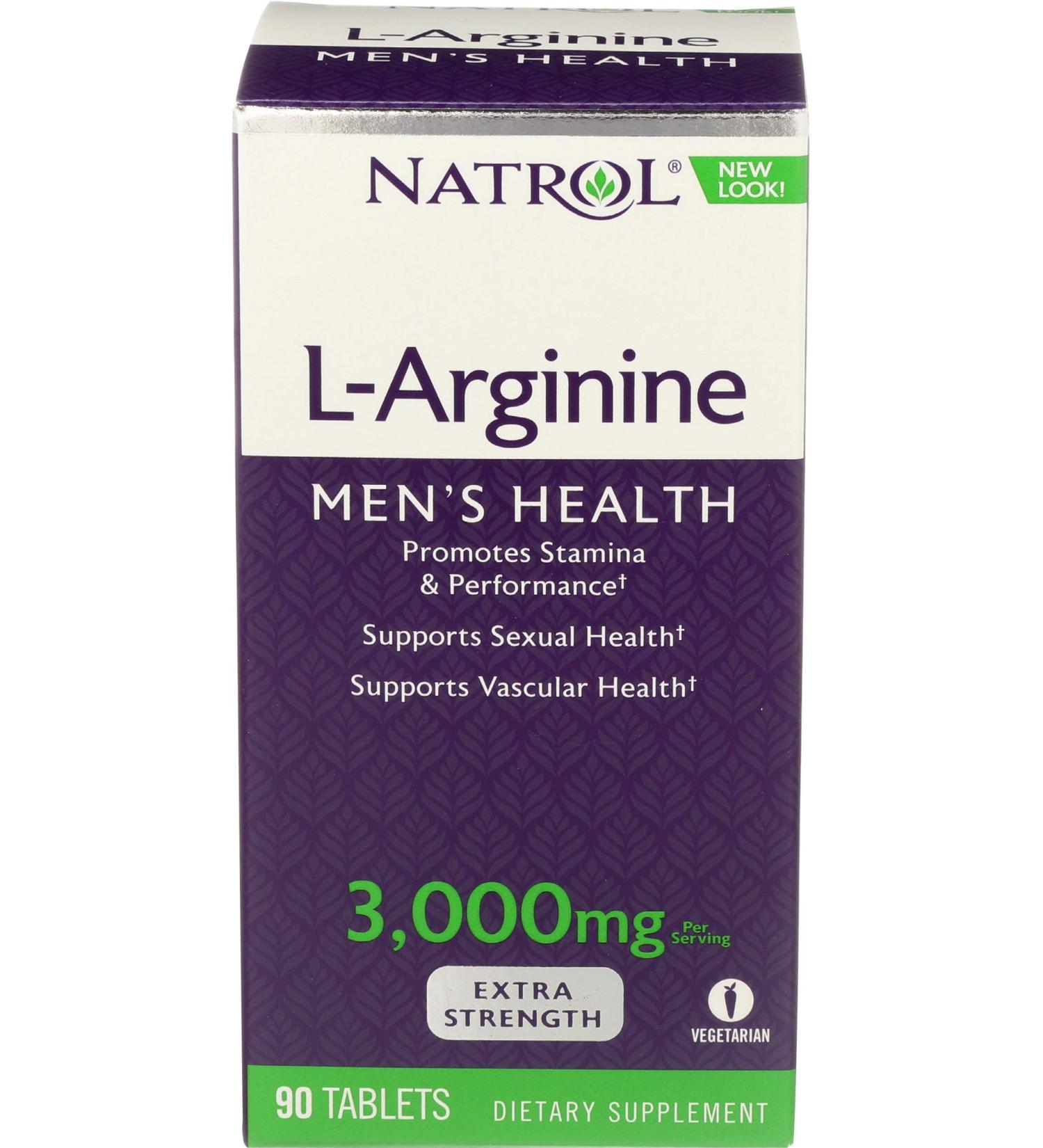 Natrol L-Arginine 3000 mg - 90 Tablets | Boost Nitric Oxide & Energy - Buy Online on GoSupps.com
