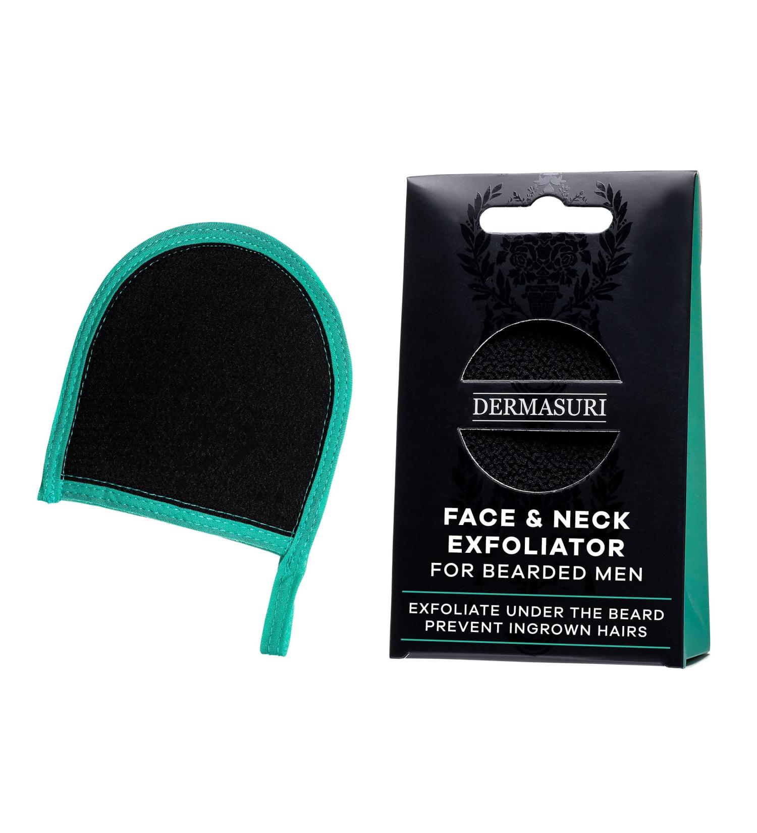 Dermasuri Beard and Body Scrub Mitt - Deep Exfoliation Skincare Kit for Bearded Men - Cleanse Skin, Brush Away Ingrown Hair - Shaving & Grooming Essentials - Buy Online on GoSupps.com