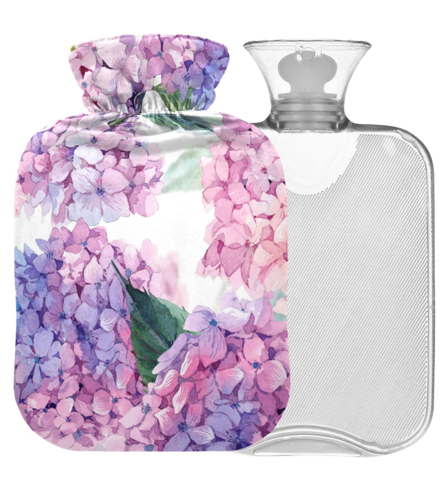 Buy Naanle Hot Water Bottle 2L - Transparent Floral Design for Pain Relief & Therapy - Buy Online on GoSupps.com
