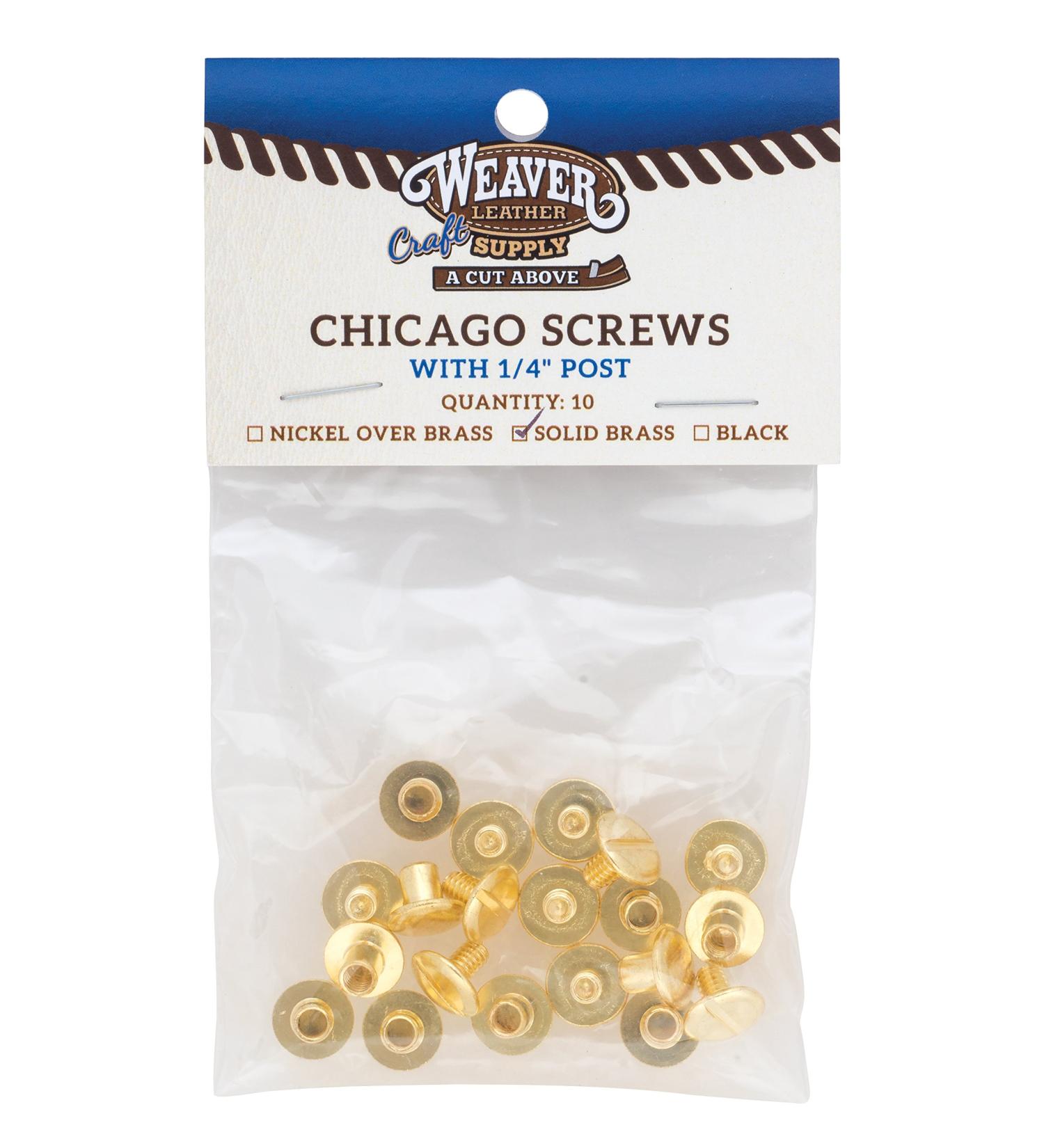 Weaver Leather Chicago Screws Solid Brass