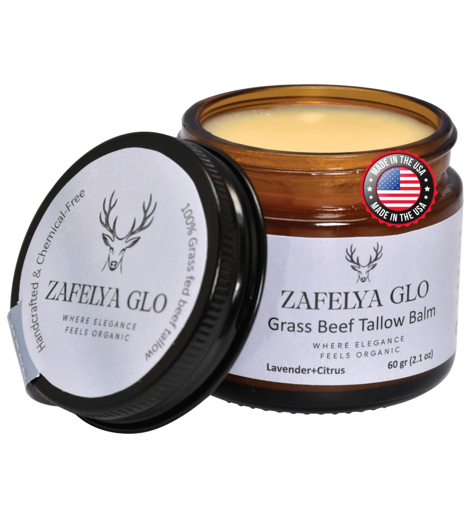 Grass-Fed Beef Tallow Balm with Raw Honey - US Handmade Tallow Moisturizing Balm for Everone All Type of Skin & Body - Organic Beef Tallow moisturizer (lavender + citrus) lavender + citrus 2.1 Fl Oz (Pack of 1) - Buy Online on GoSupps.com