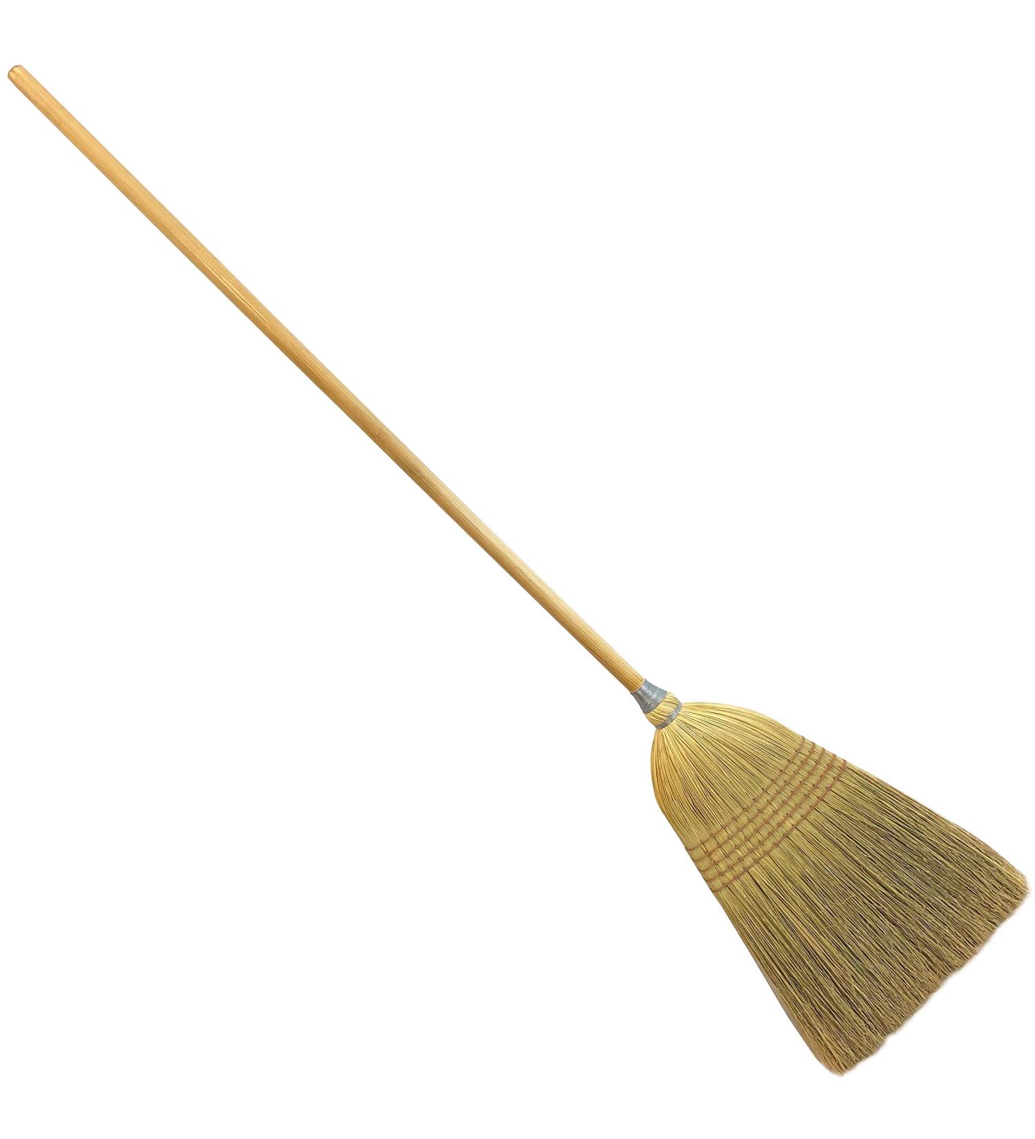 Weiler 95033 Heavy-Duty Corn Broom | 5 Sew Wooden Handle | 100% Natural Corn Fill | Indoor/Outdoor Sweeping - Buy Online on GoSupps.com