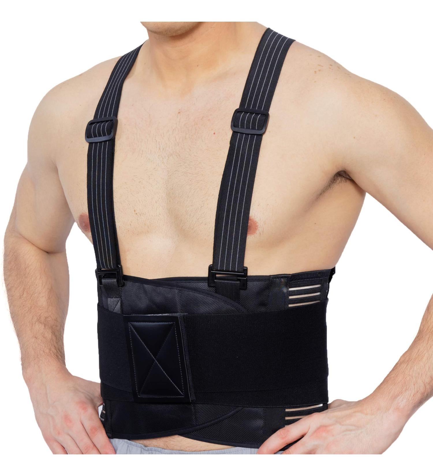 Neotech Care XL Charcoal Adjustable Back Brace with Suspenders | Lumbar Support Belt - Buy Online on GoSupps.com
