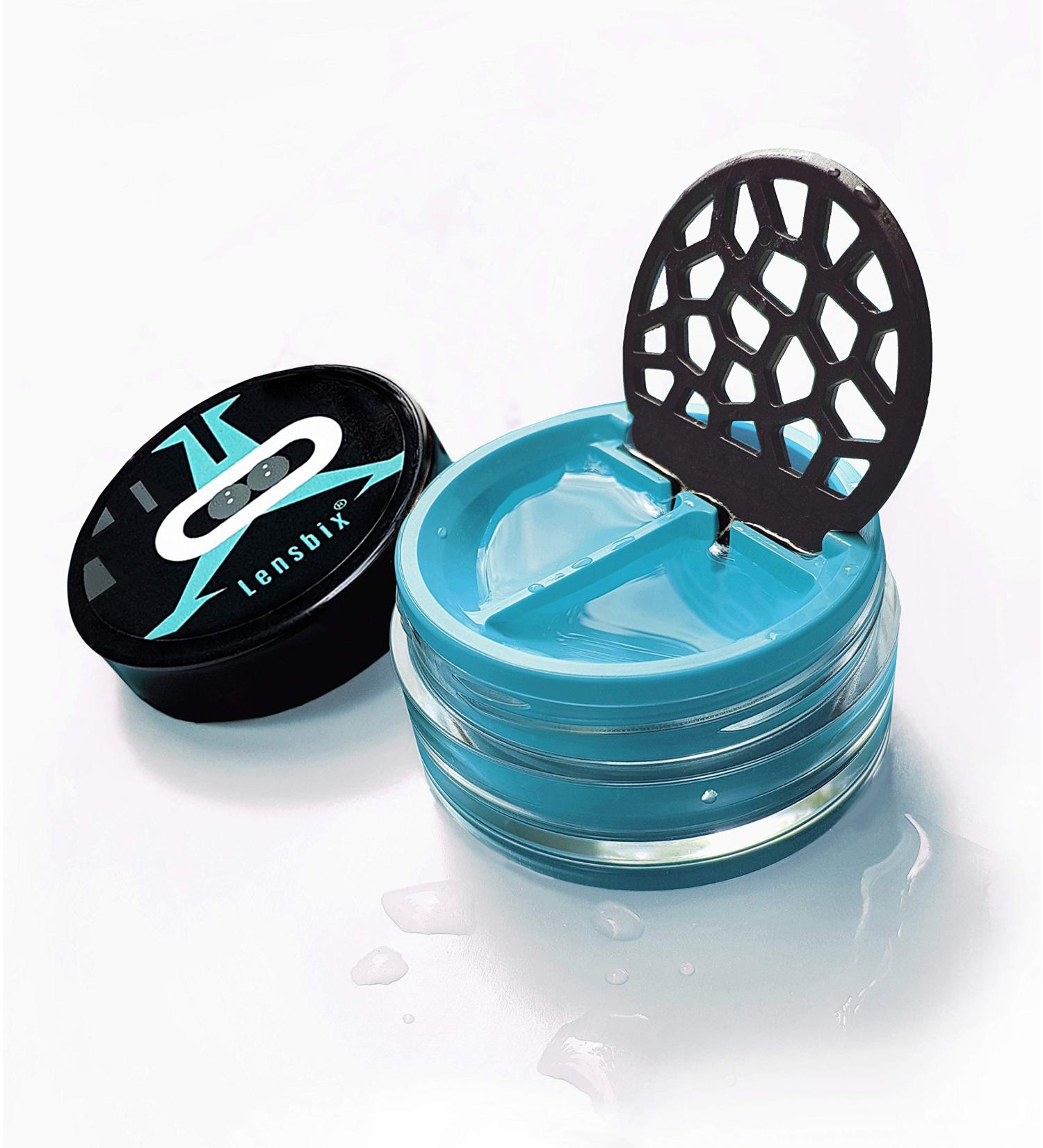 Lensbix Contact Lens Case - Innovative Turquoise Storage for Contact Lens Wearers | Perfect Gift - Buy Online on GoSupps.com