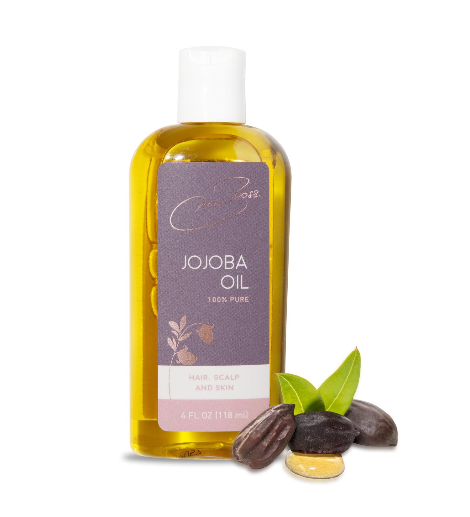Nora Ross Jojoba Oil - Relaxing Massage & Rejuvenating Aromatherapy Oil | Nourishing Essential Oil for Skin Hair & Nails | 4 Oz Dry Skin Body Oil - Buy Online on GoSupps.com