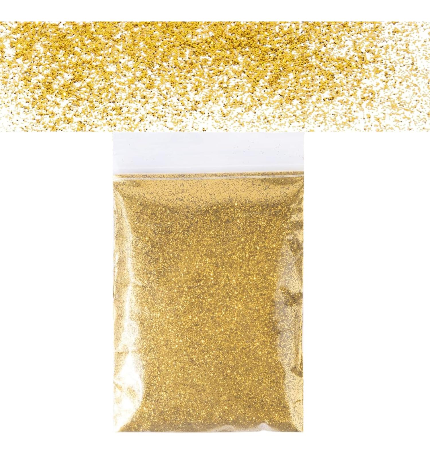 50g Gold Glitter Powder for Handicrafts Nail Art DIY Tinkering and Eyeshadow - Premium Quality Craft Supplies - Buy Online on GoSupps.com