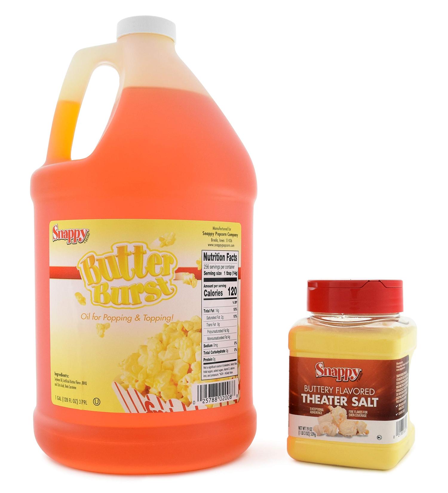 Snappy Butter Burst Popcorn Kit with Theater Salt - Buttery Flavored - Buy Online on GoSupps.com