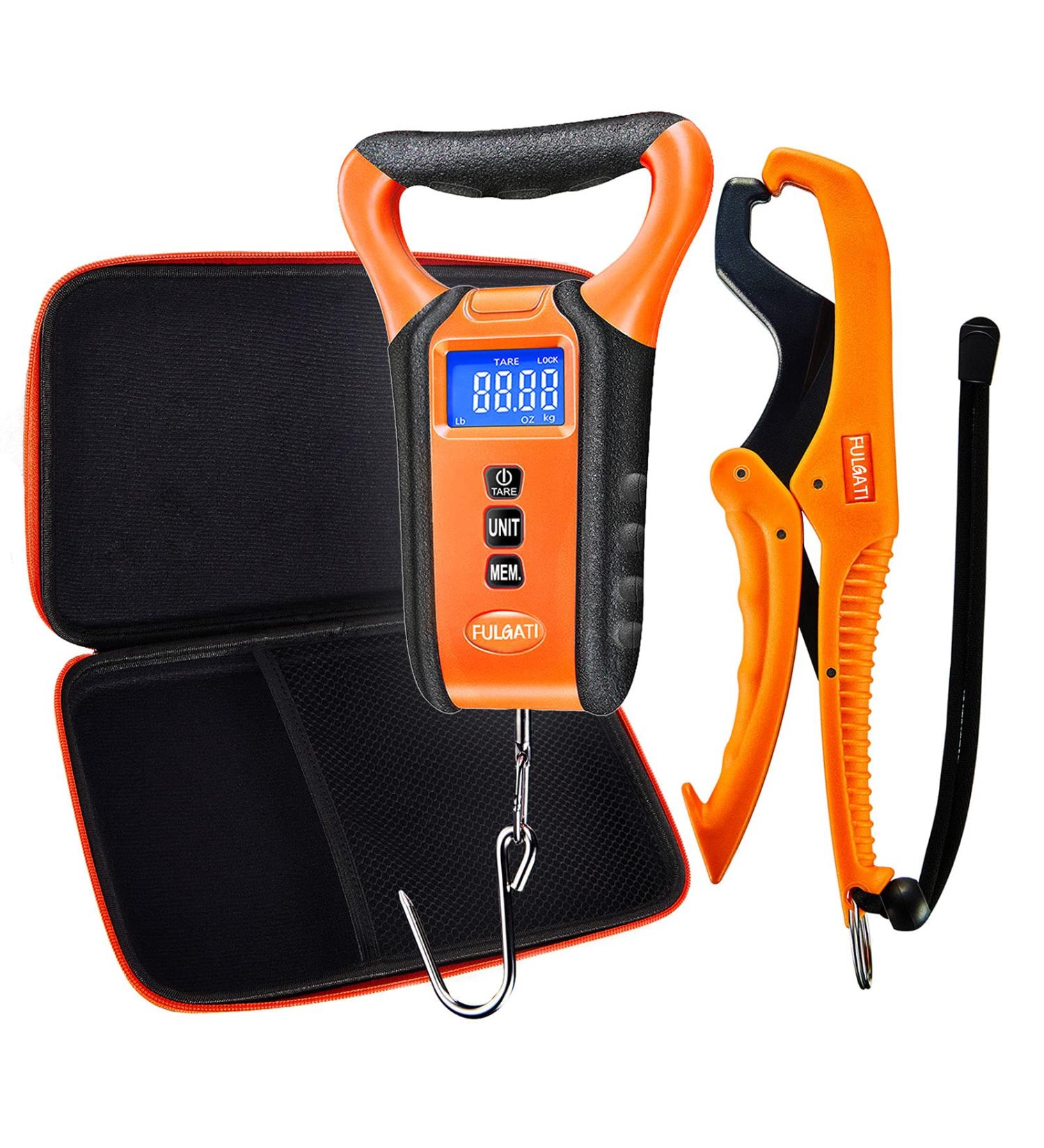 Waterproof Fish Scale Floating Fishing Scale with Lip Gripper - 110lb/50kg, Backlit LCD Display, Memory Storage & Summation - Perfect Fishing Gift for Men - Buy Online on GoSupps.com