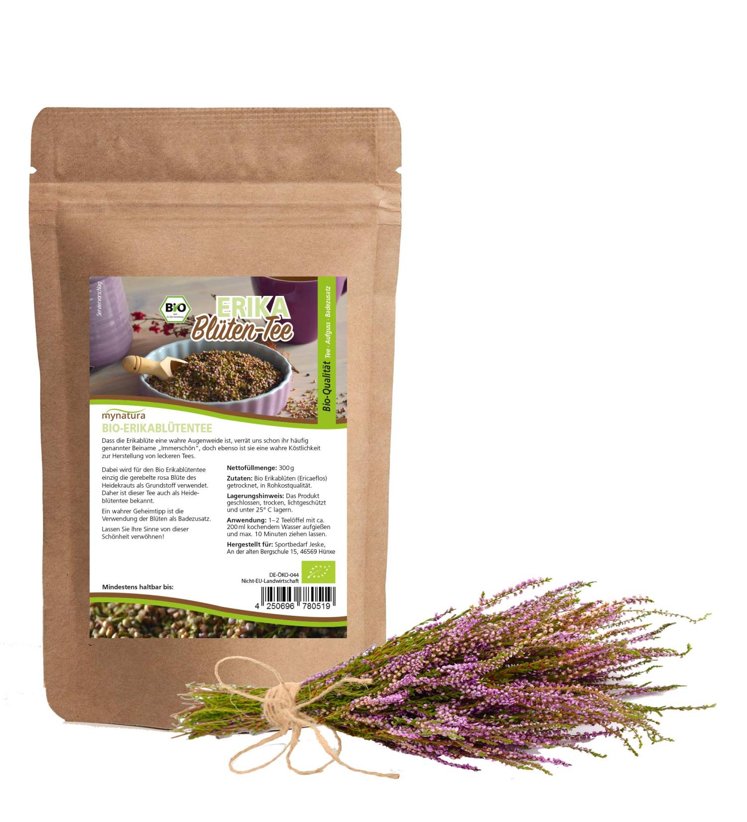 Mynatura Organic Erikabl tentee 300 g I Tee I Erikabl te I Natural product I Raw food I Heather I Vegan I Bath flowers I DE KO044 I 300 g bag 300 g - Buy Online on GoSupps.com