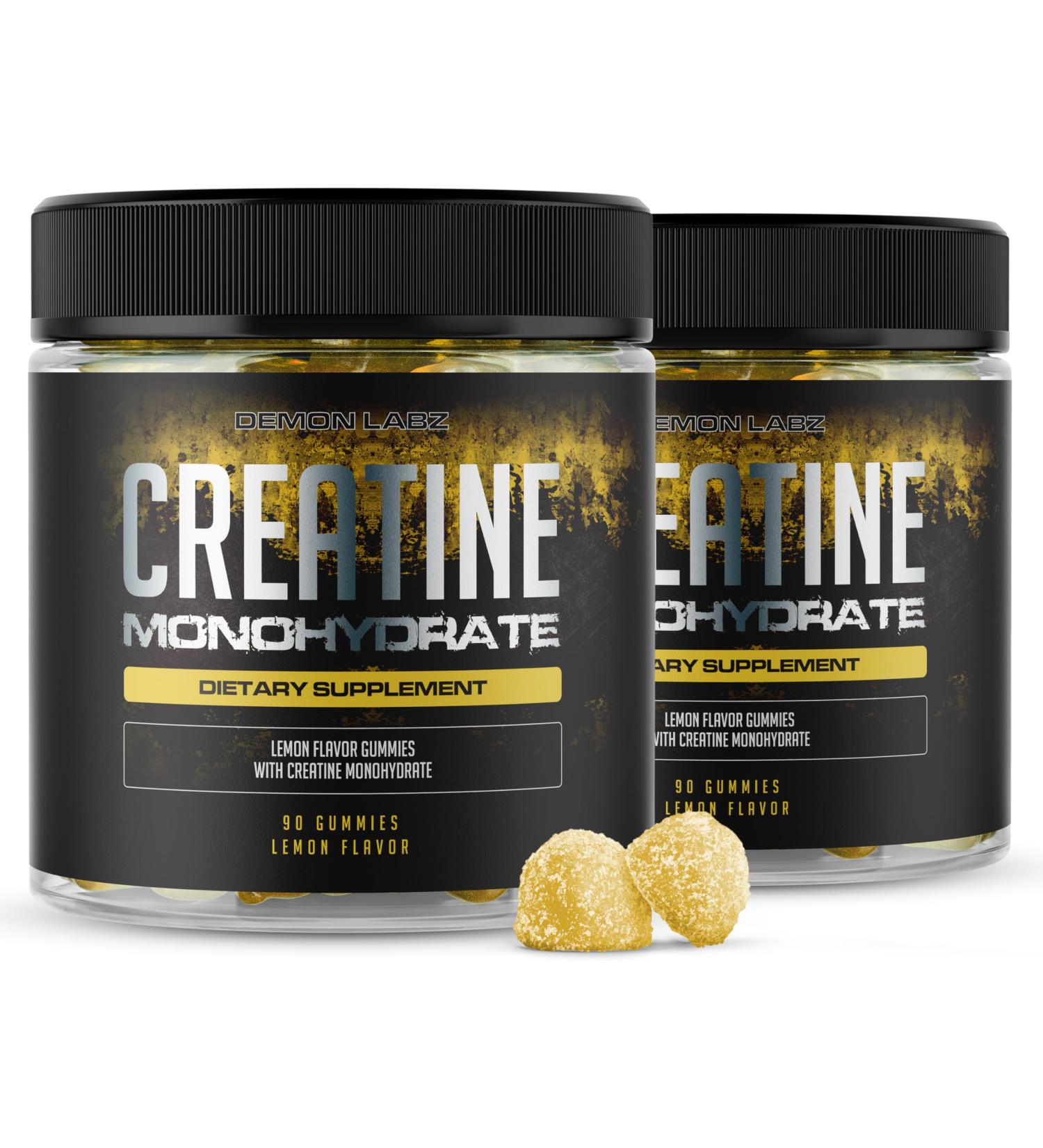 Buy Creatine Monohydrate Gummies - Lemon Flavor | 180 Gummies (60 Servings) - International Shipping Available - Buy Online on GoSupps.com