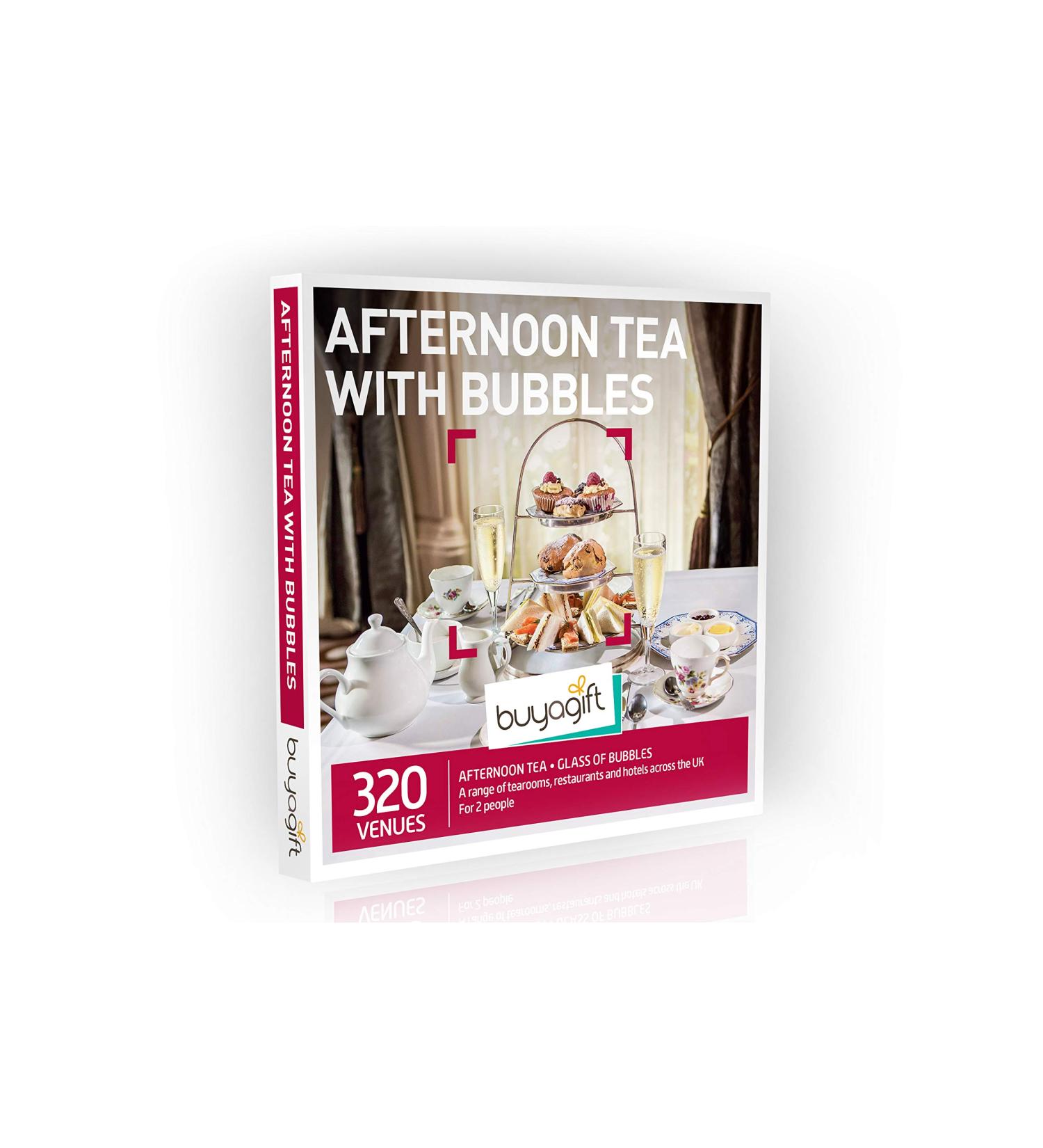 Buyagift Afternoon Tea with Bubbles Gift Experiences Box - 320 traditional afternoon tea experiences with fizz - Buy Online on GoSupps.com
