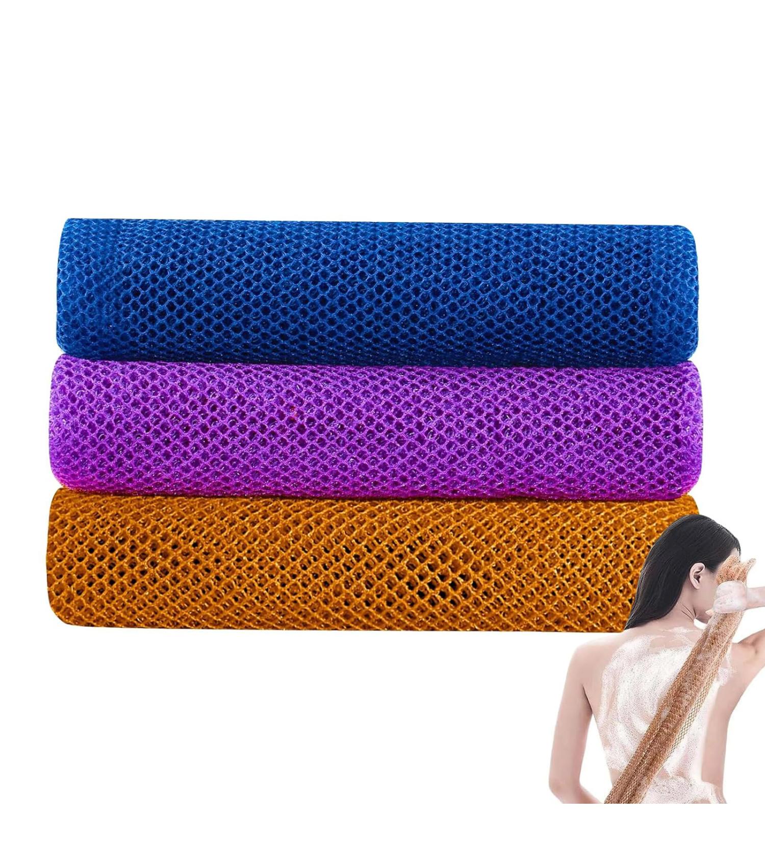 ZXCHOME African Scrub Net Very Easy to Create Many Bubbles Suitable for Women and Men African Sponge African Net African Fabric (Blue/Purple/Brown) - Buy Online on GoSupps.com